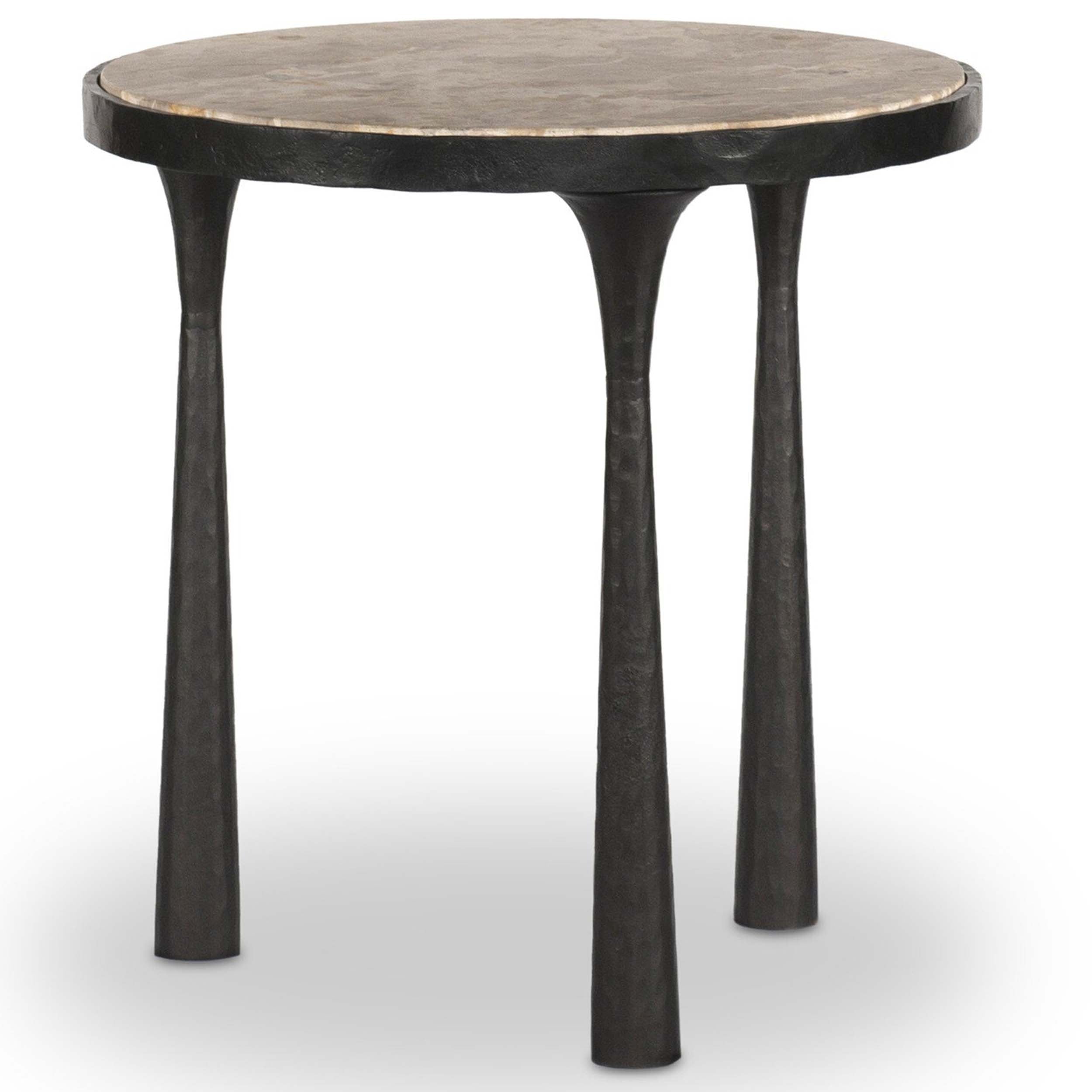 Billings End Table, Fossil Marble
