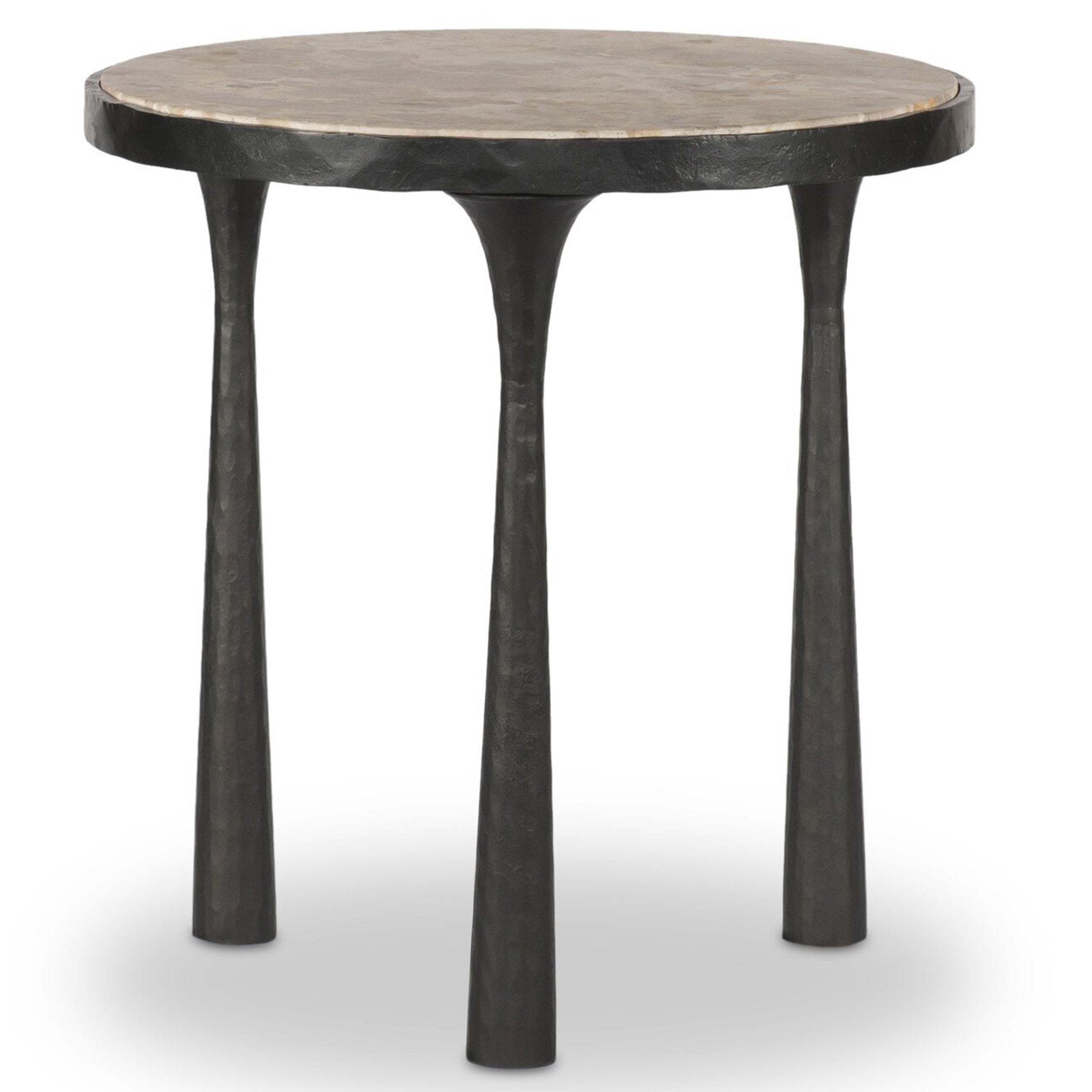 Billings End Table, Fossil Marble