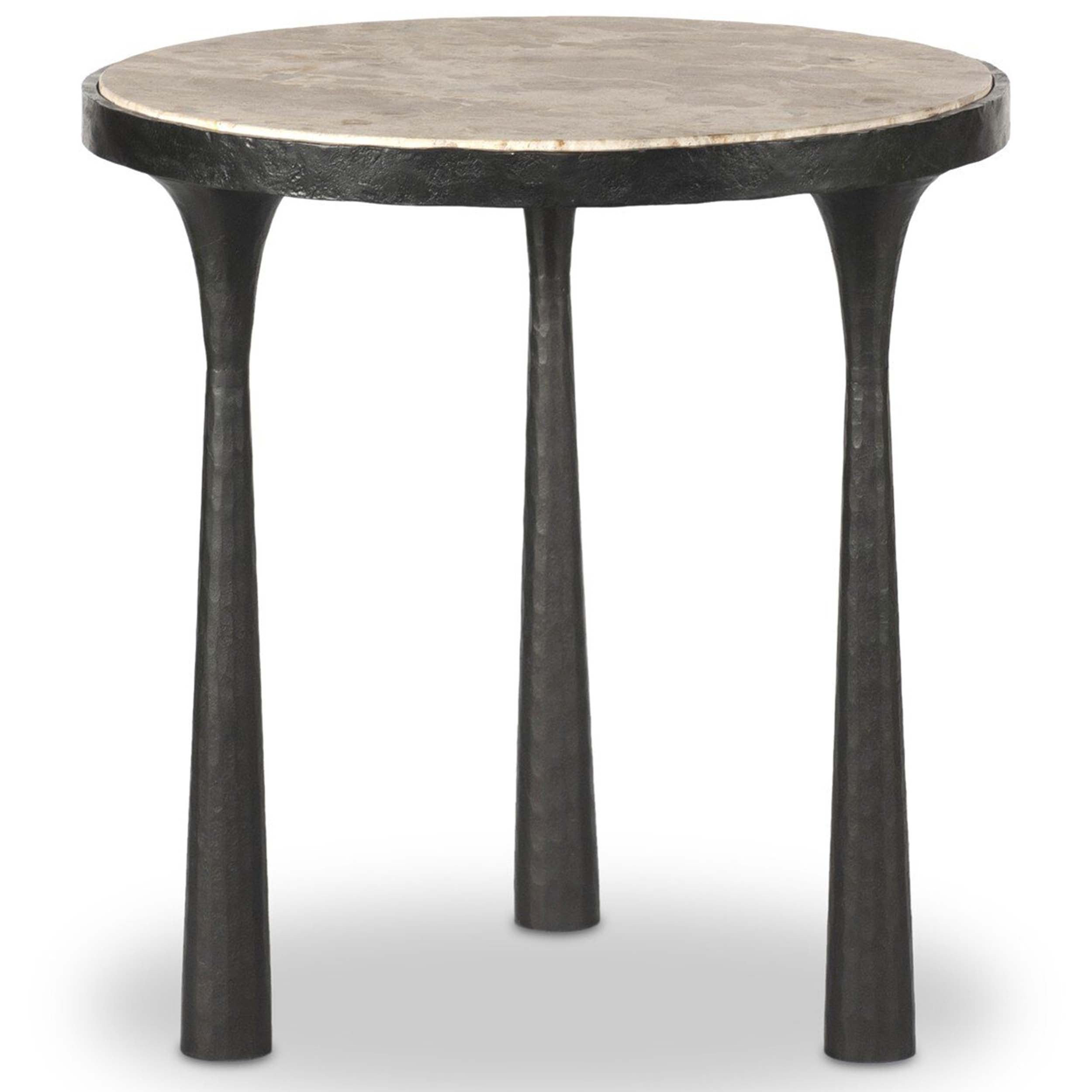 Billings End Table, Fossil Marble