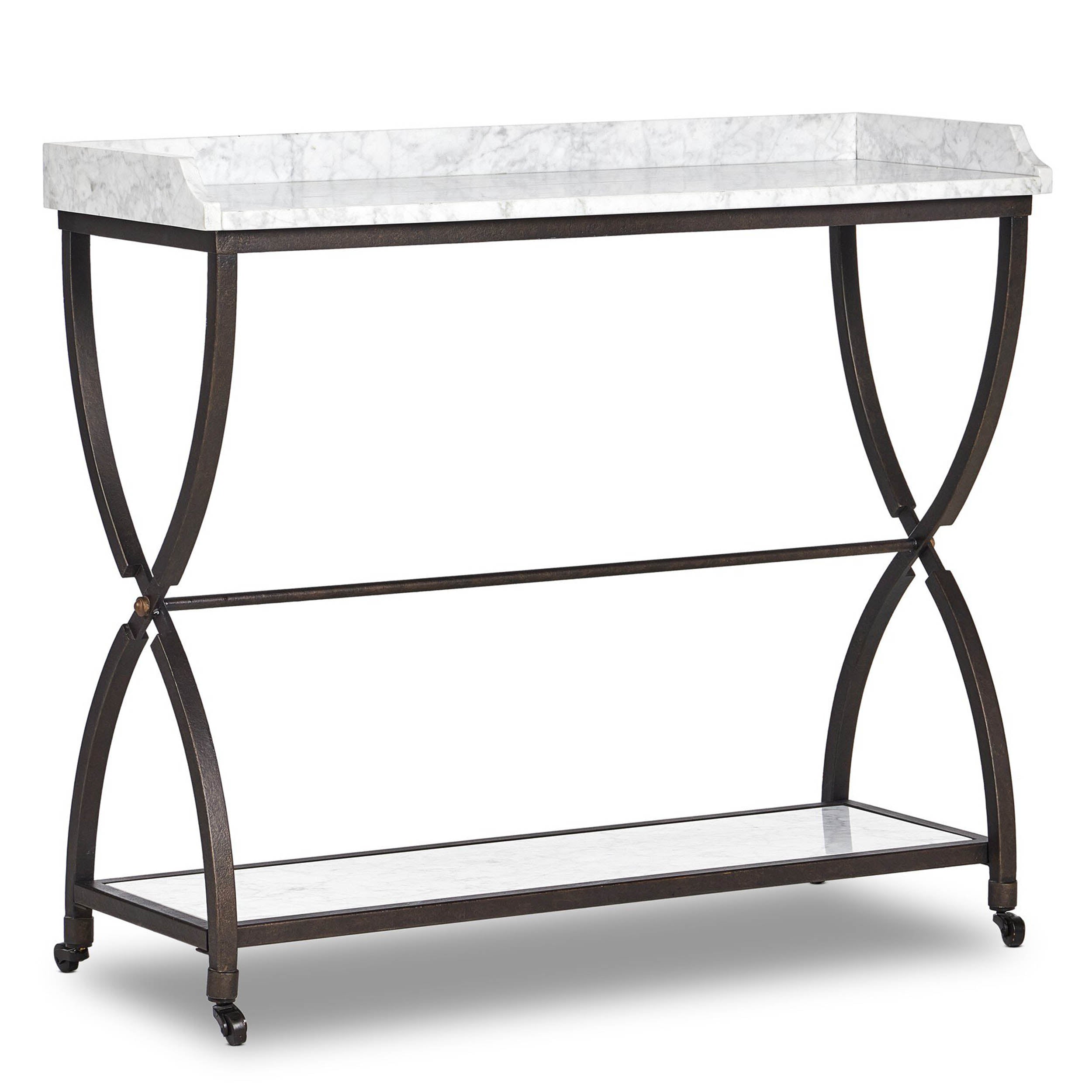 Six Beers Table, Honed White Marble