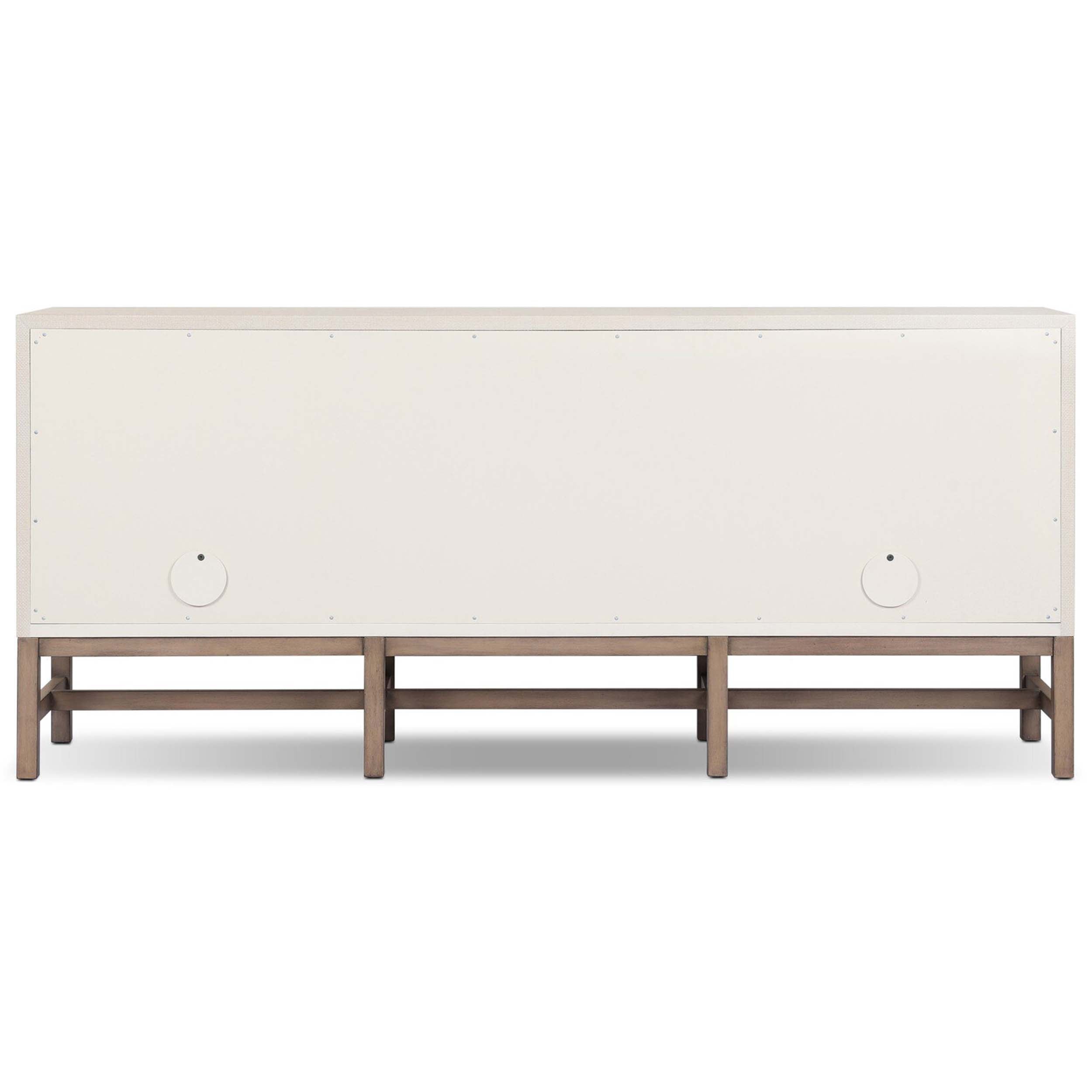 Fiona Sideboard, Russet Mahogany, Ivory Painted Raffia
