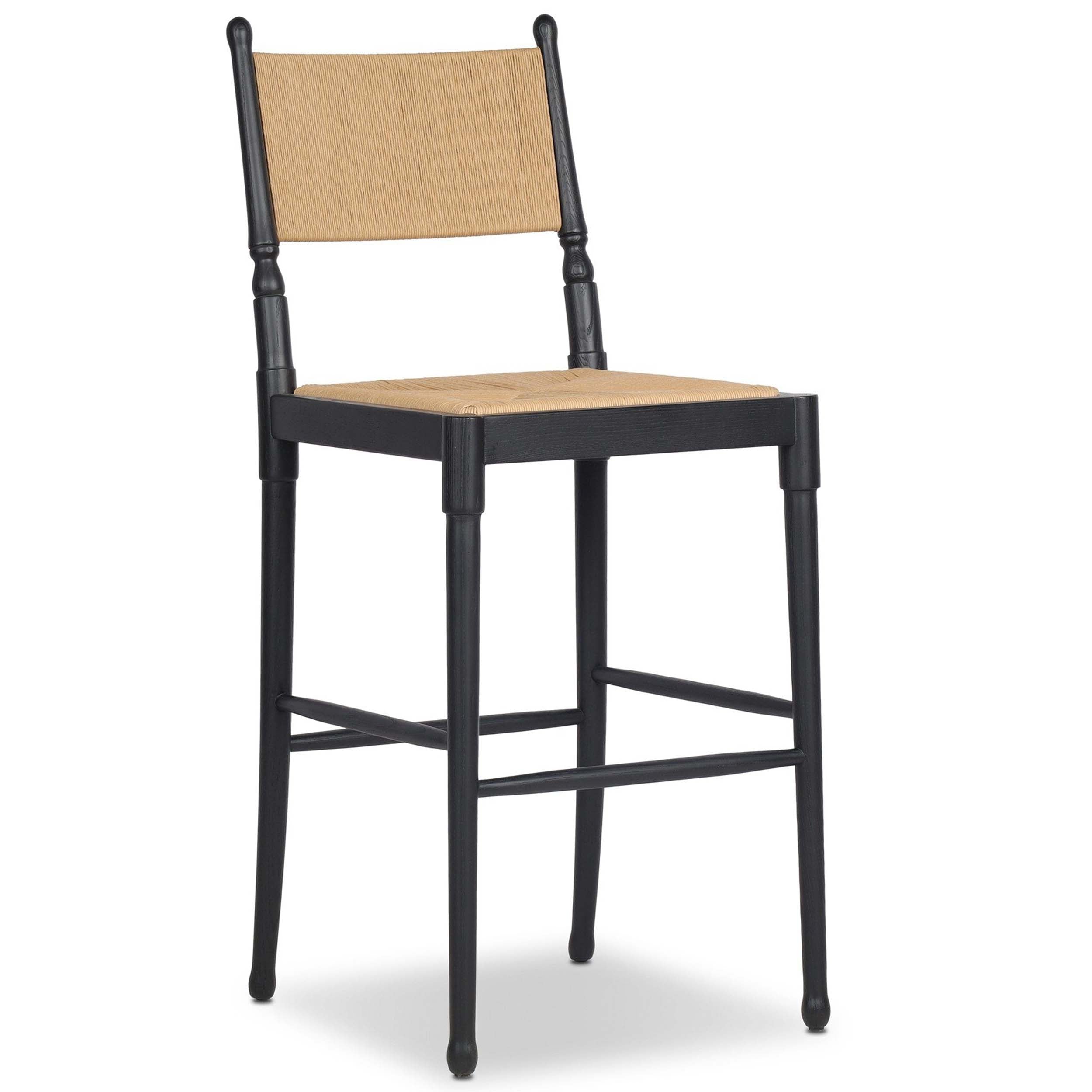 Fayth Bar + Counter Stool, Stained Black Ash