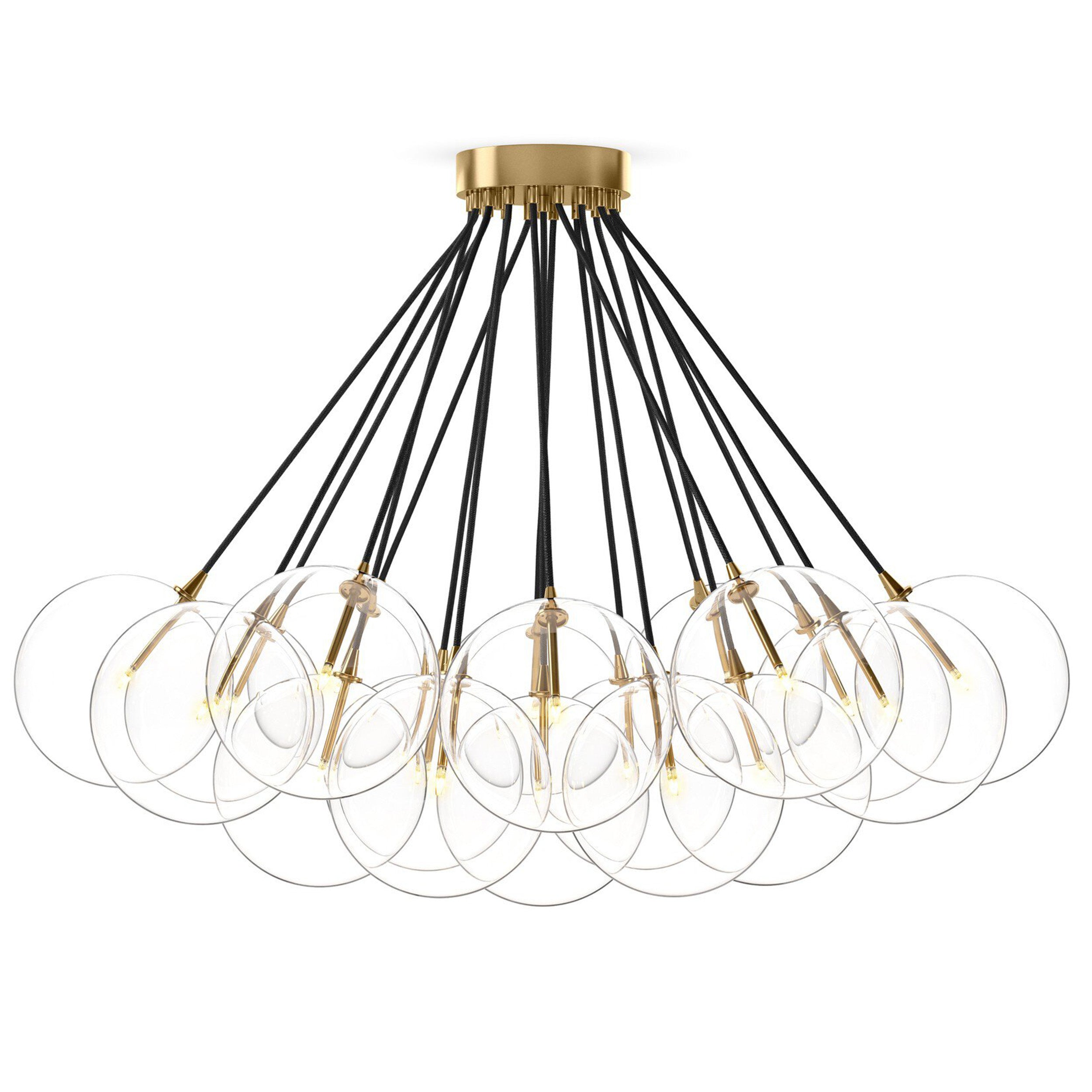 Cloud Chandelier, Burnished Brass