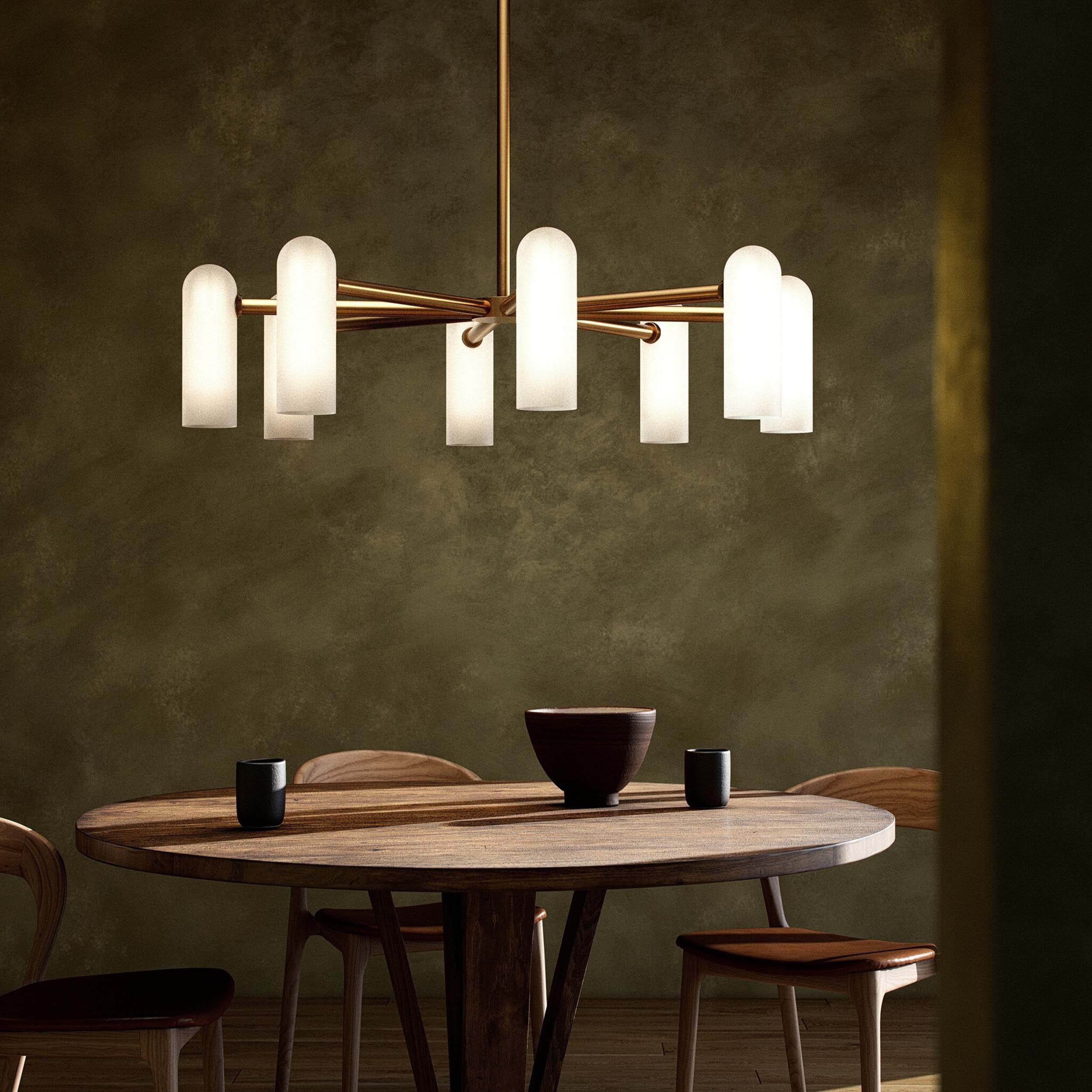 Odyssey Round Md Chandelier, Burnished Brass