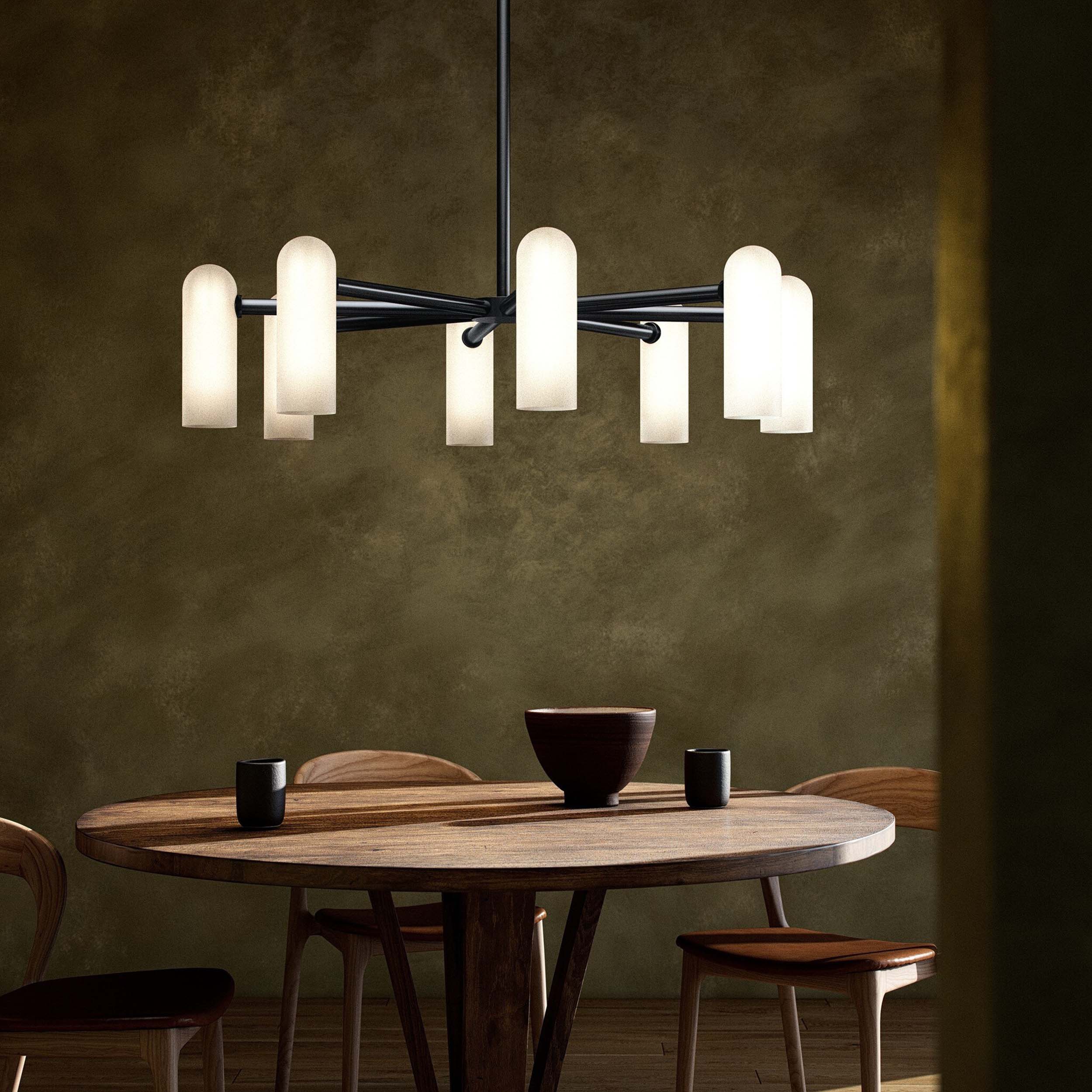 Odyssey Round Md Chandelier, Black Gunmetal