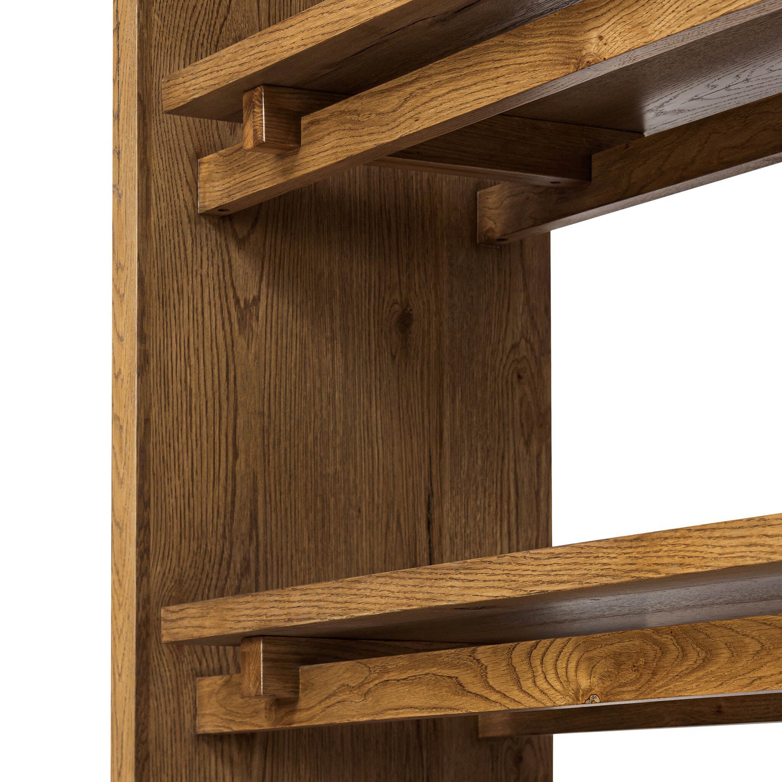 Theodore Bookcase, Rustic Amber Oak Veneer