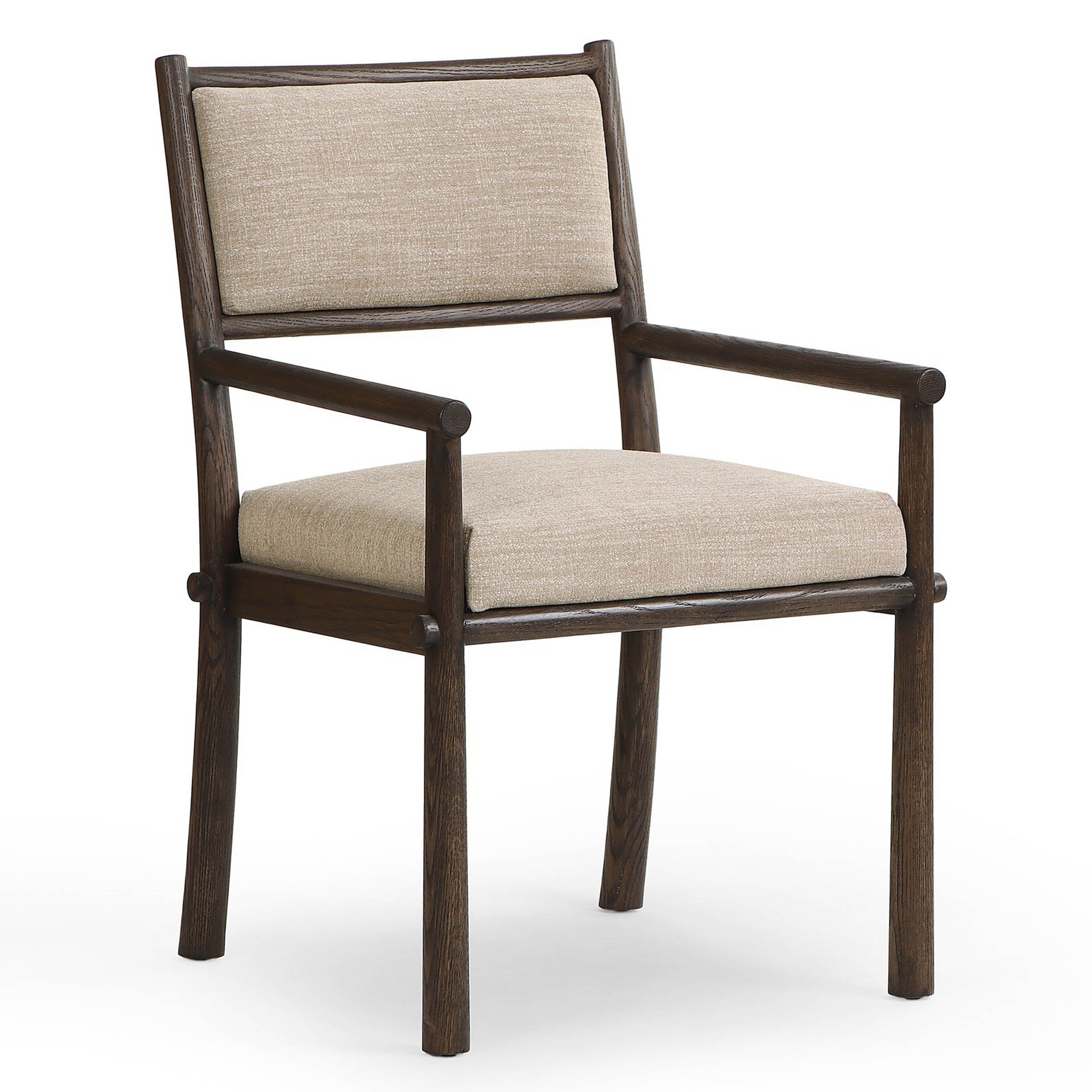 Akiro Dining Armchair, Laken Stone