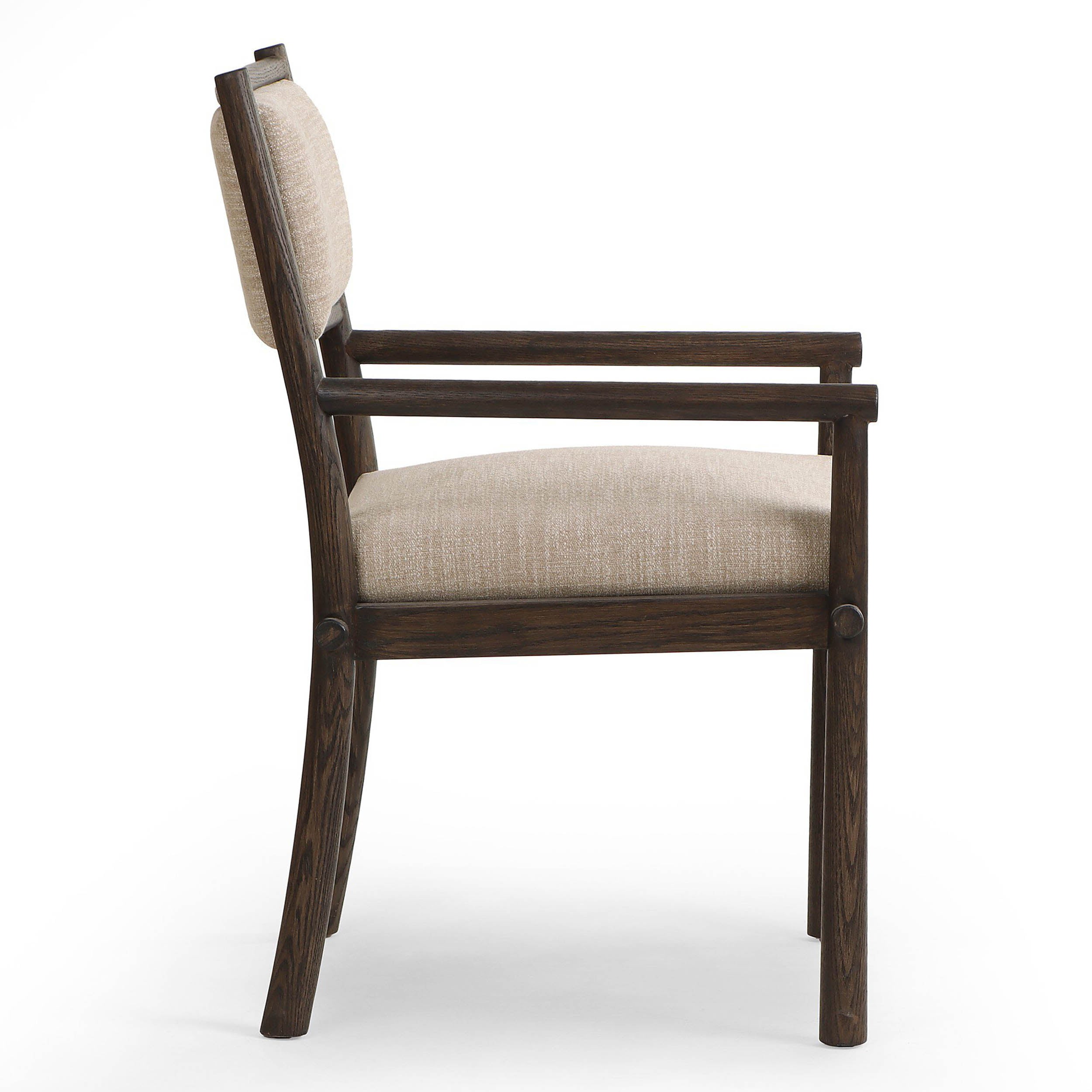 Akiro Dining Armchair, Laken Stone