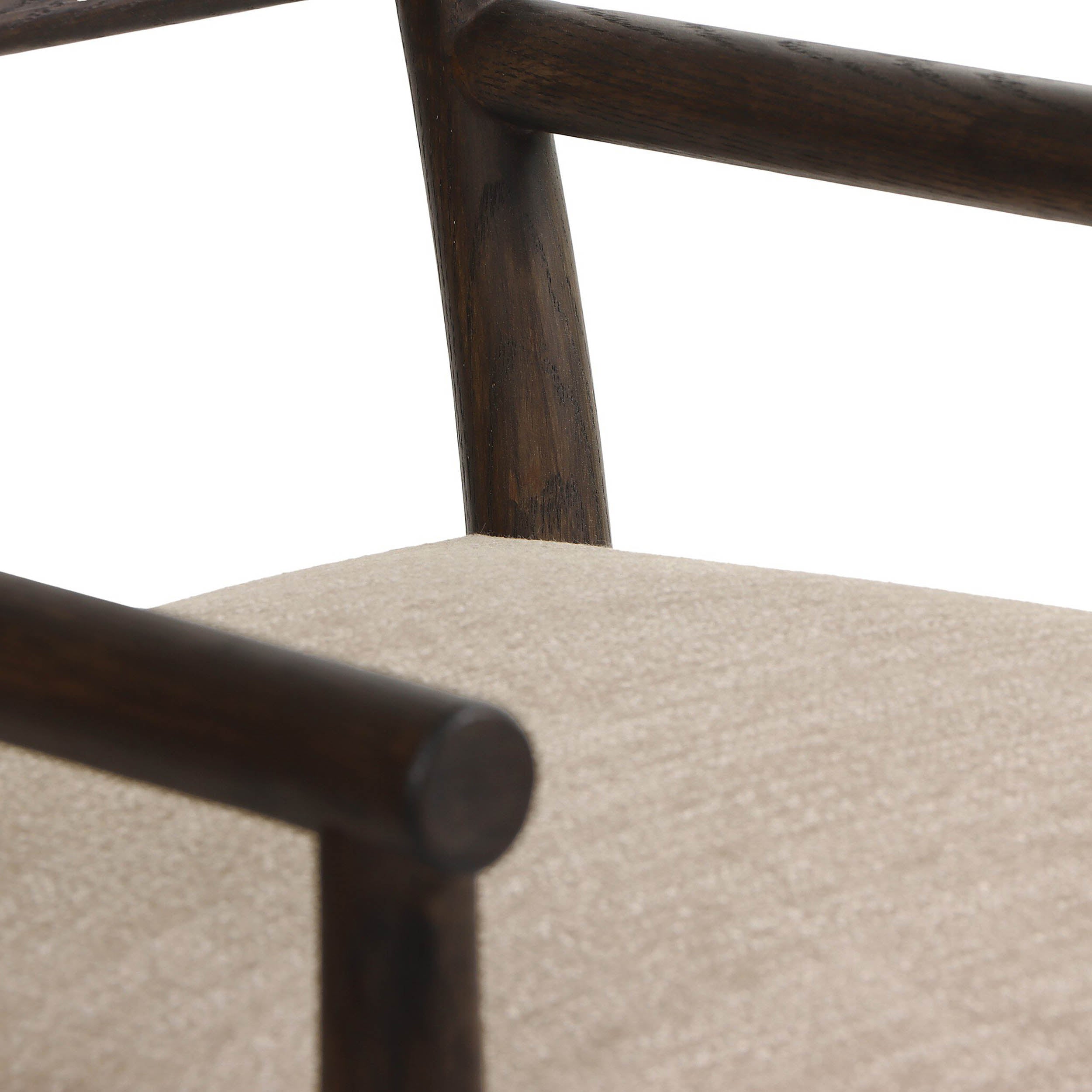 Akiro Dining Armchair, Laken Stone