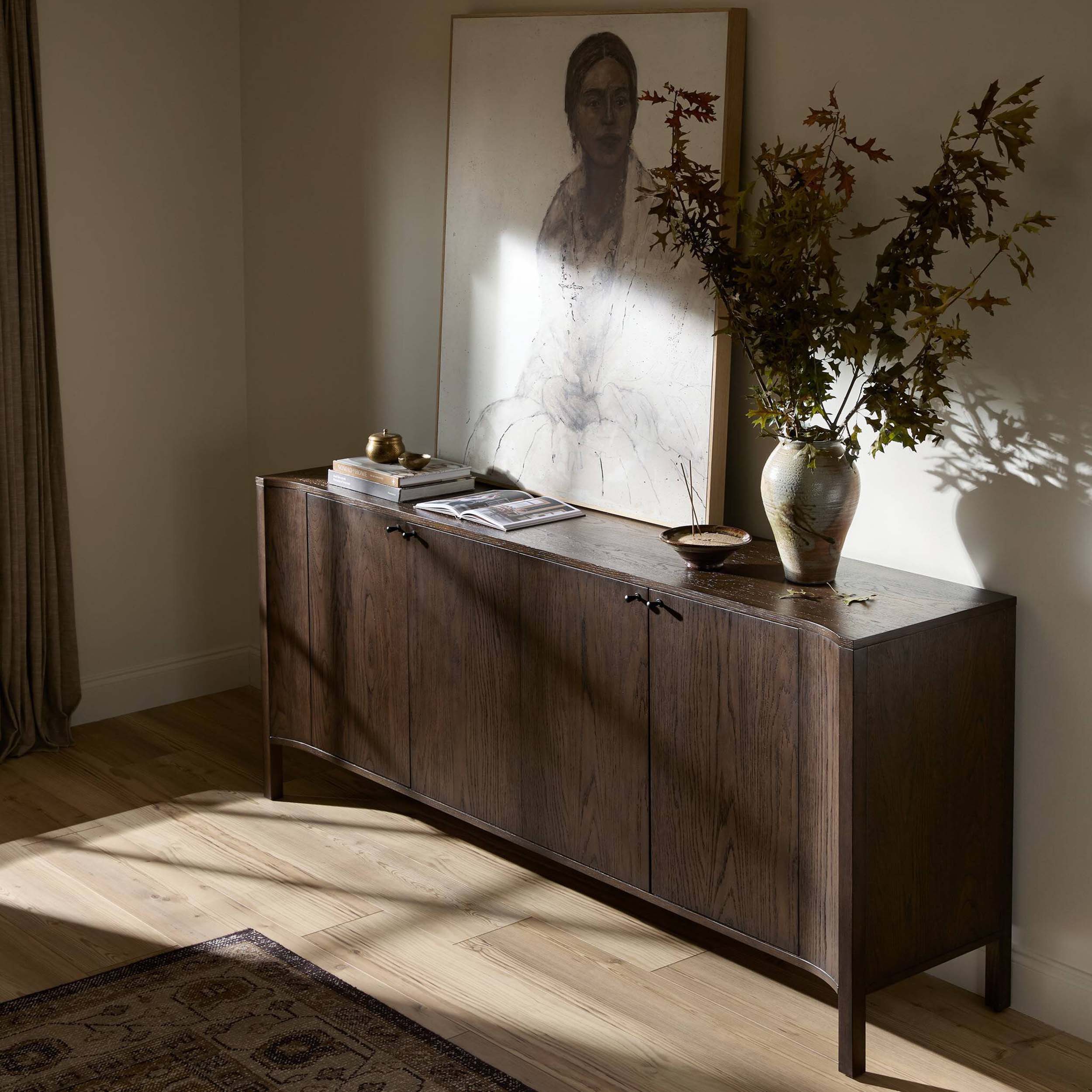Bindi Sideboard, Umber Brown Veneer