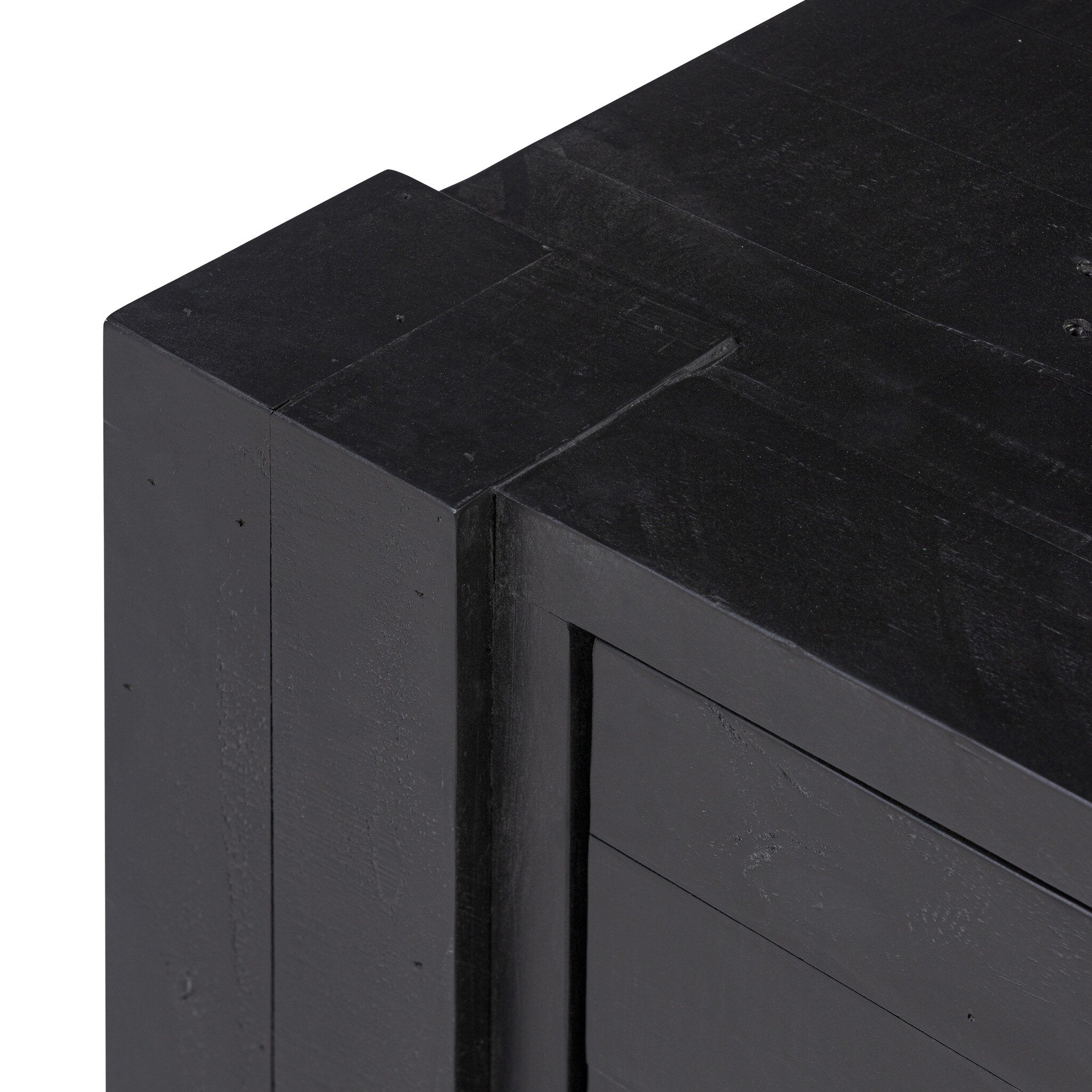 Perot Nightstand, Aged Black Pine