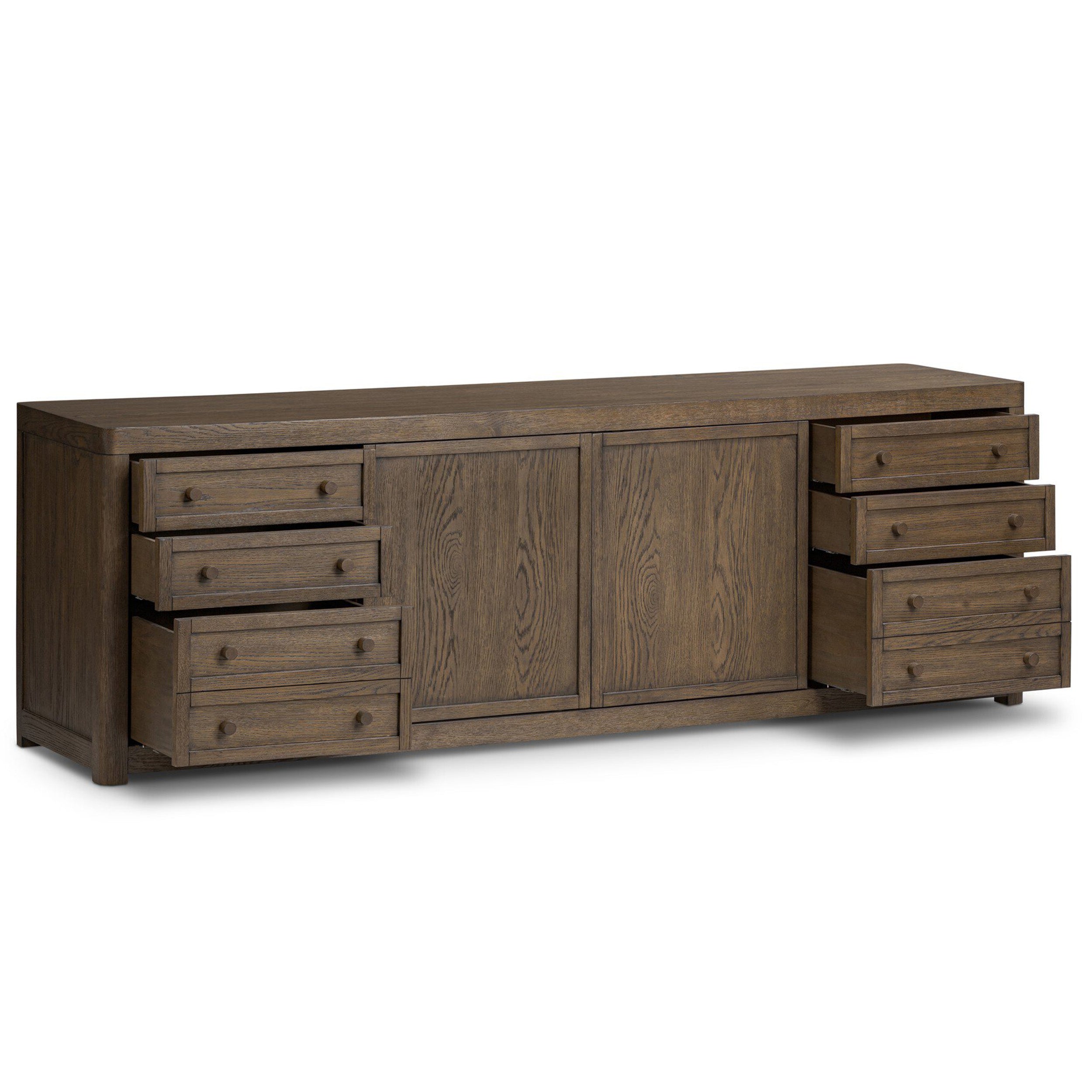 Miko Media Console, Fawn Oak Veneer