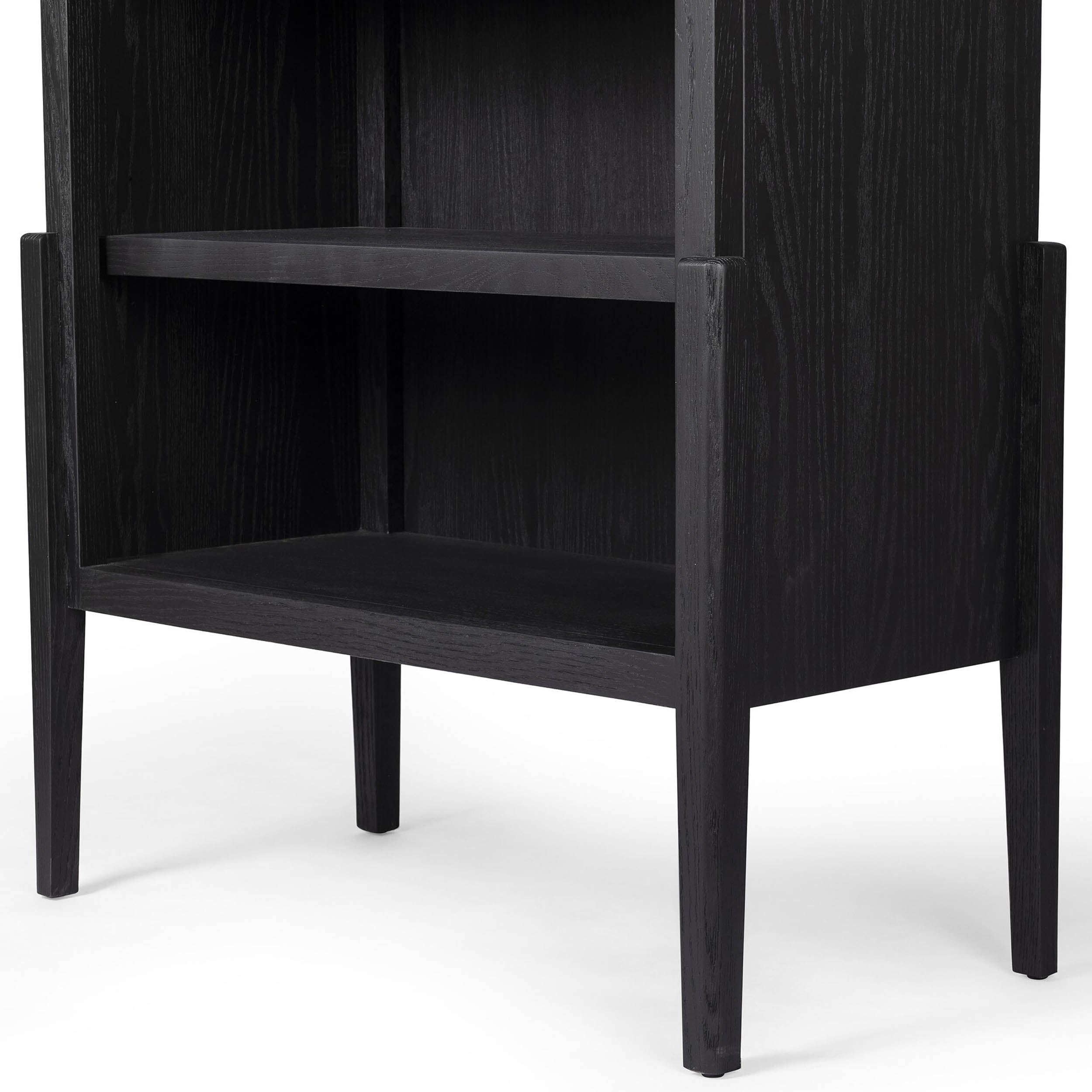 Tolle Bookcase, Drifted Matte Black/Black Shelves