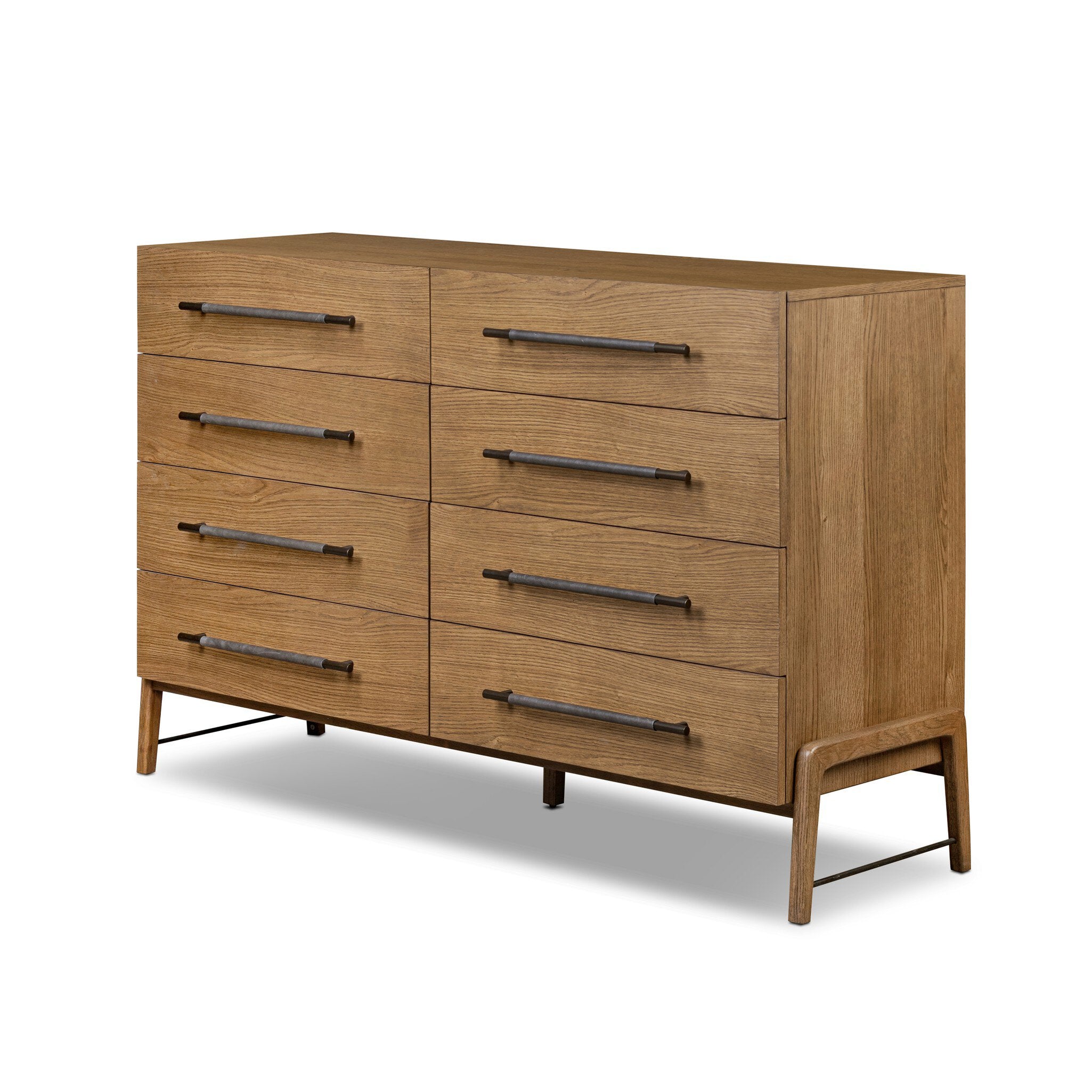 Rosedale 8 Drawer Dresser, Amber Oak Veneer