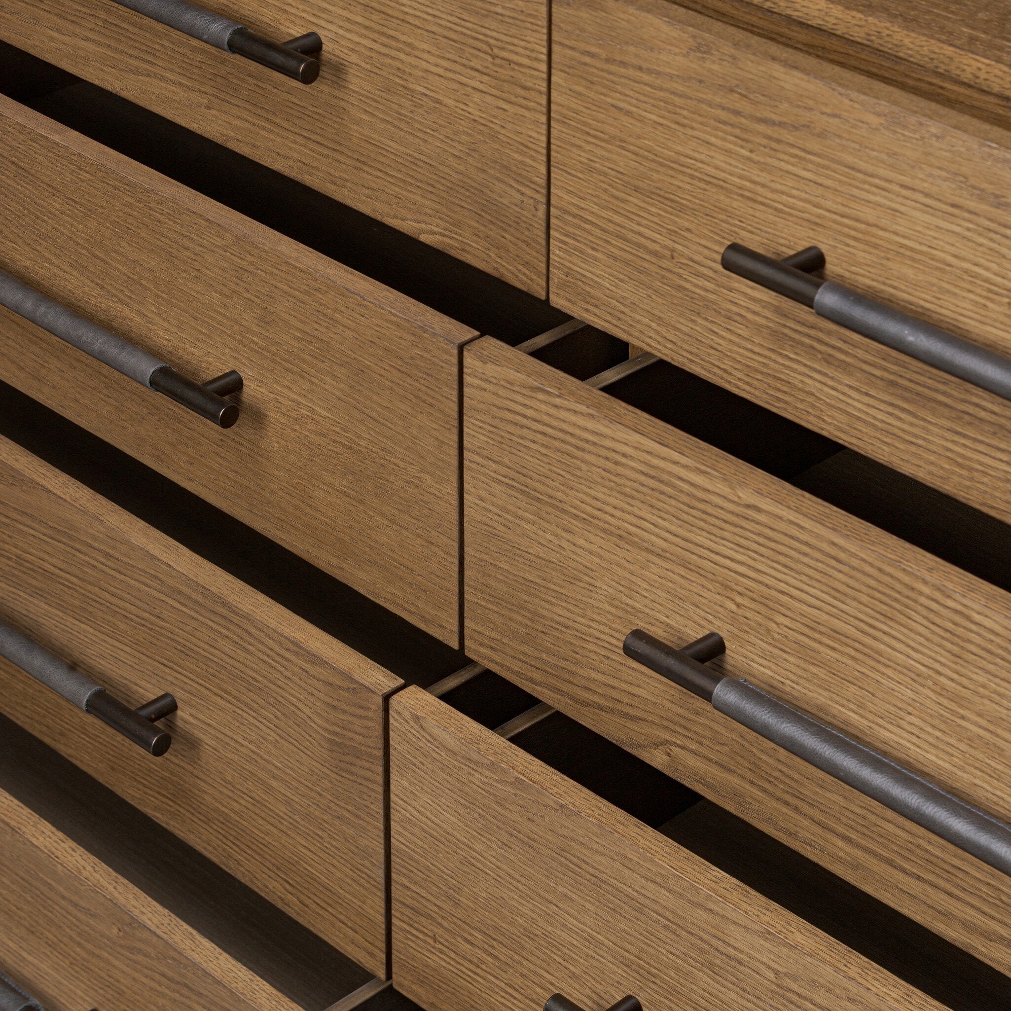 Rosedale 8 Drawer Dresser, Amber Oak Veneer