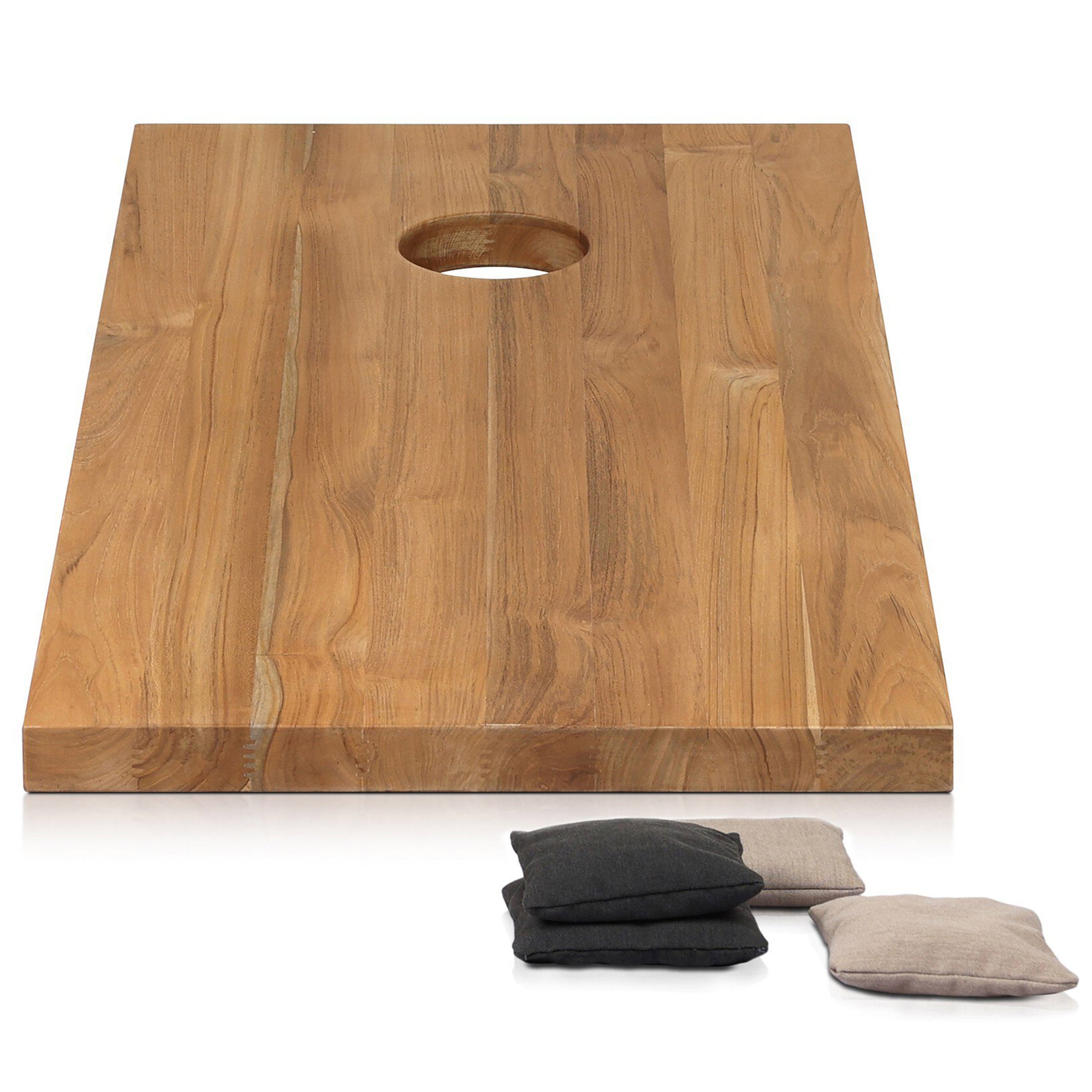 Outdoor Bag Toss Set, Aged Natural Teak