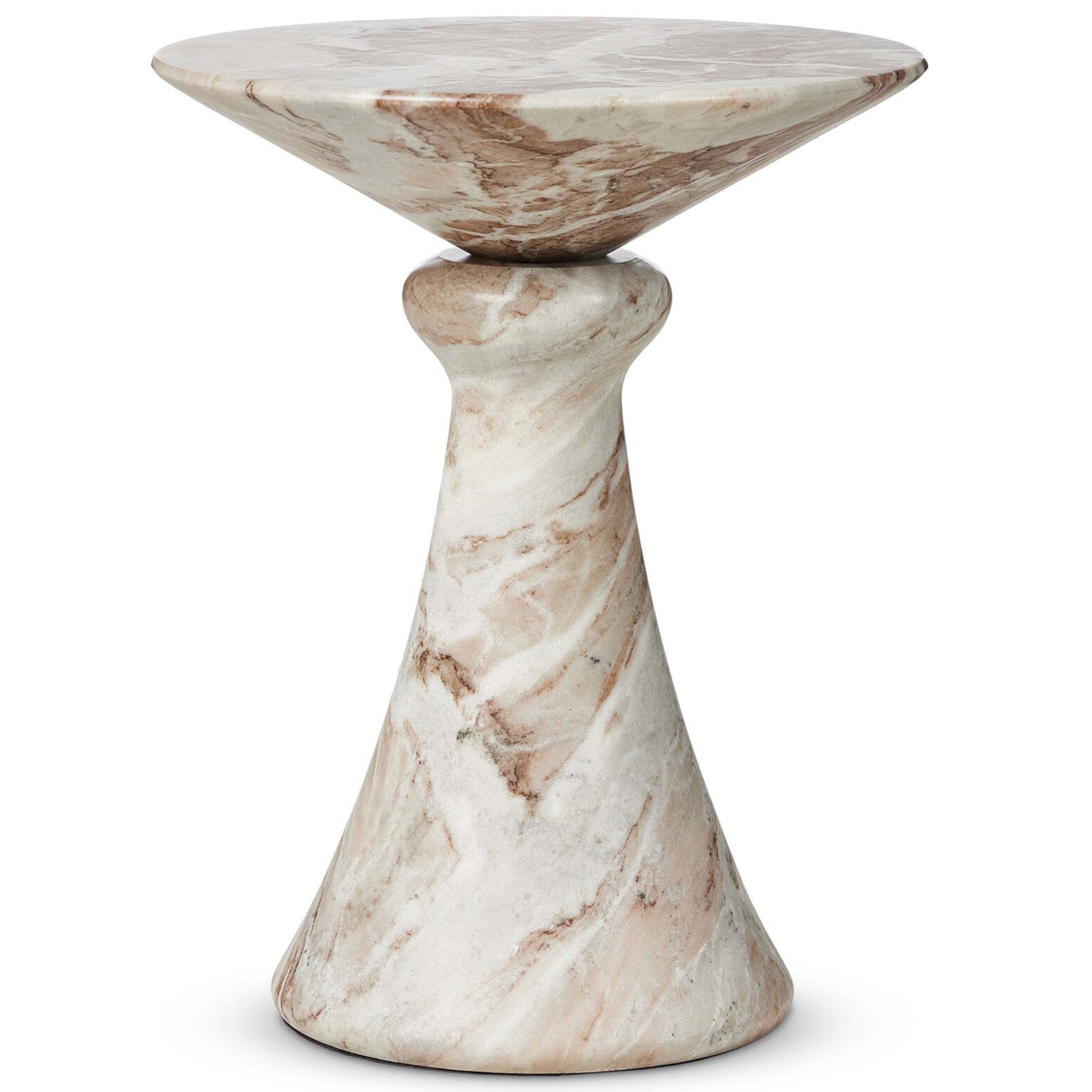 Connie End Table, Sawar Marble