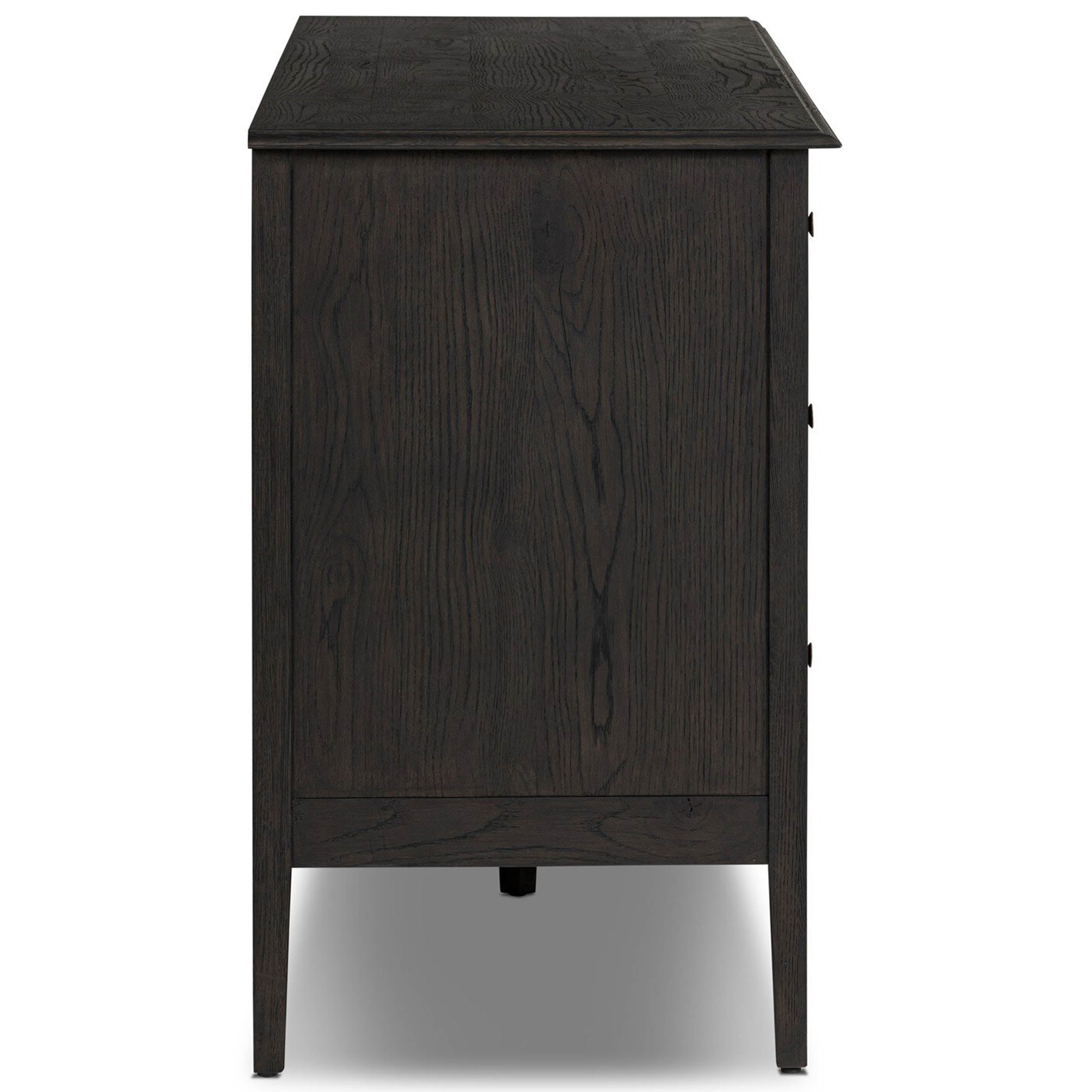 Maggie 6 Drawer Dresser, Smoked Black Oak Veneer