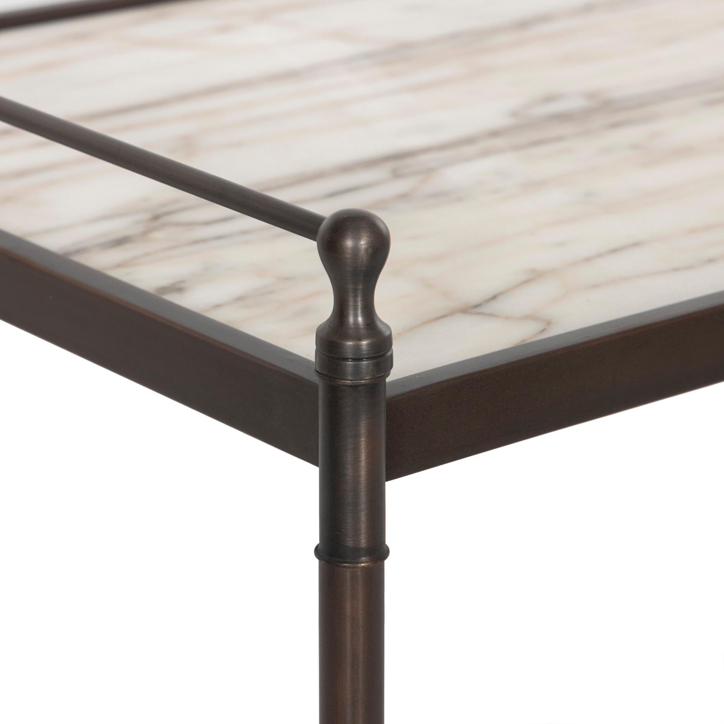 Eisen Nightstand, Striated Marble