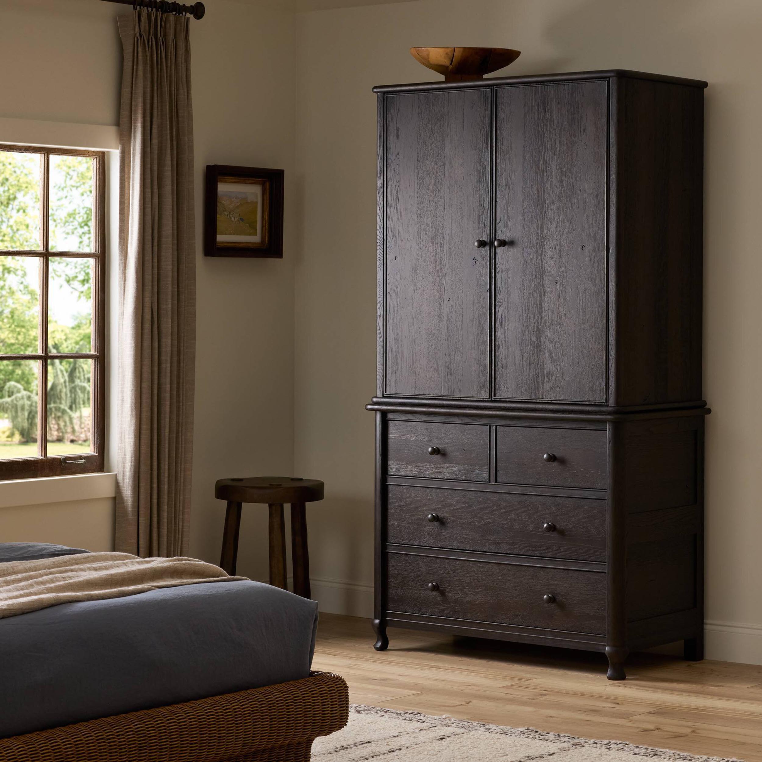 Pika Armoire, Smoked Black Oak Veneer
