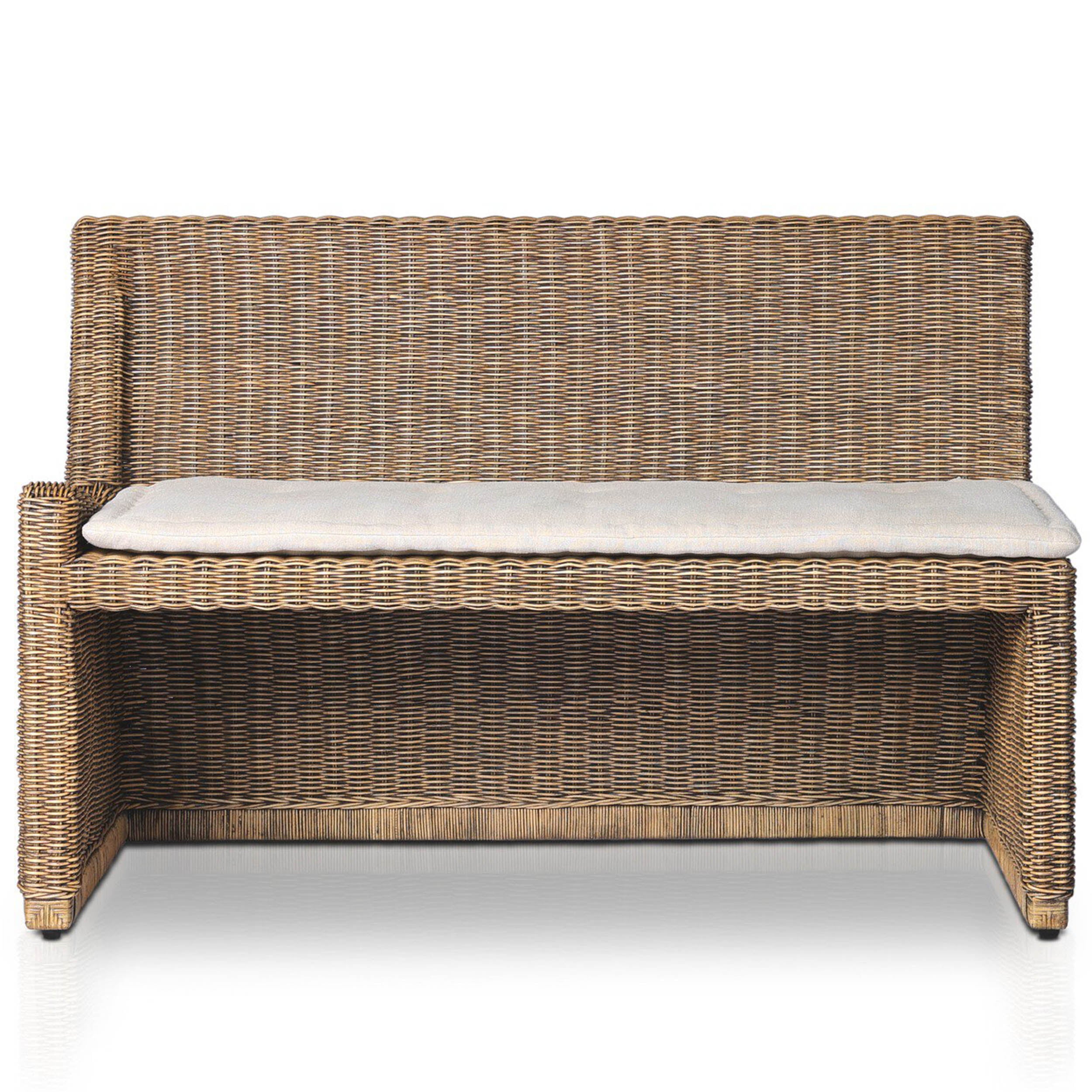 Build Your Own: Senna Woven Dining Banquette, Broadway Dune, Laf Dining Bench 49"