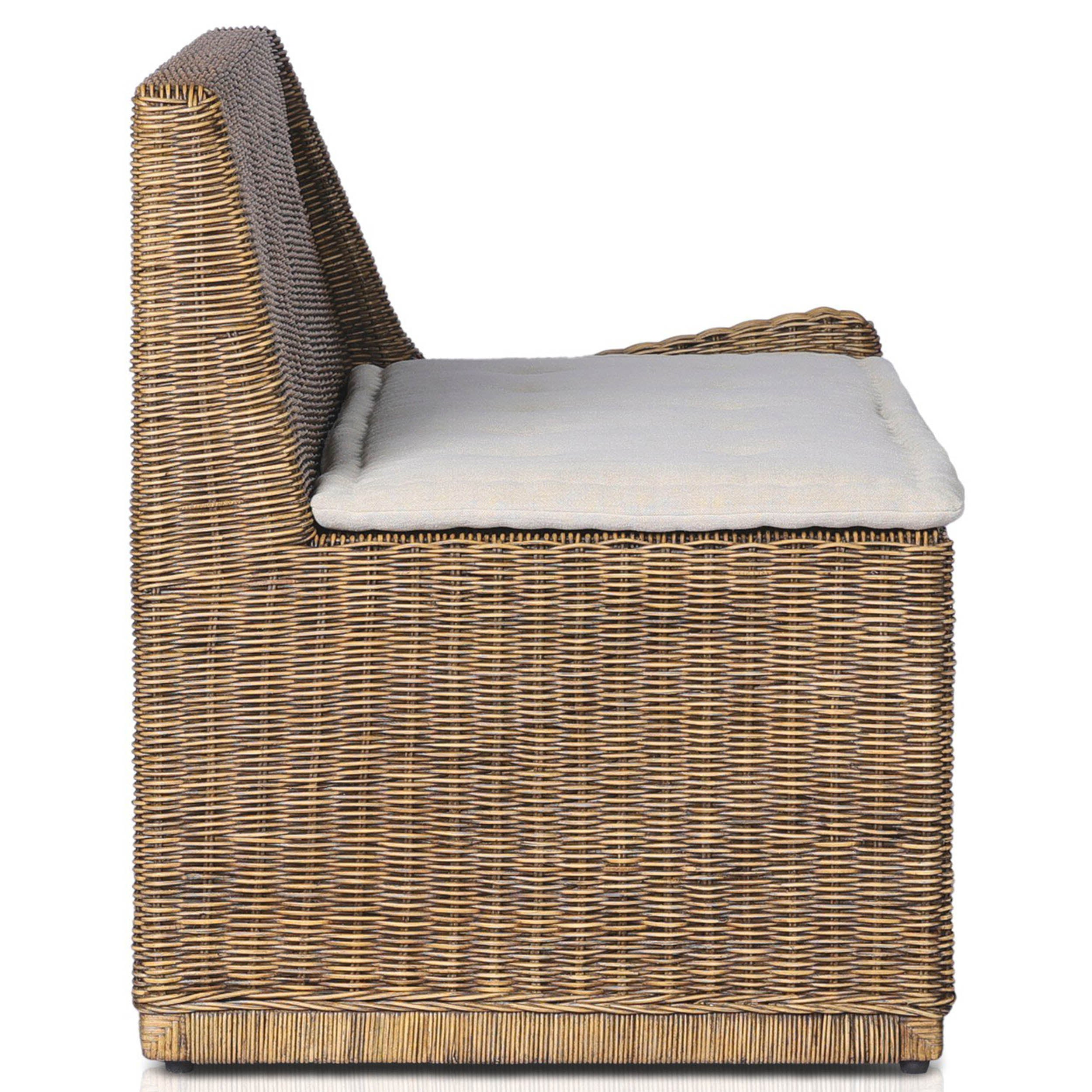 Build Your Own: Senna Woven Dining Banquette, Broadway Dune, Laf Dining Bench 49"