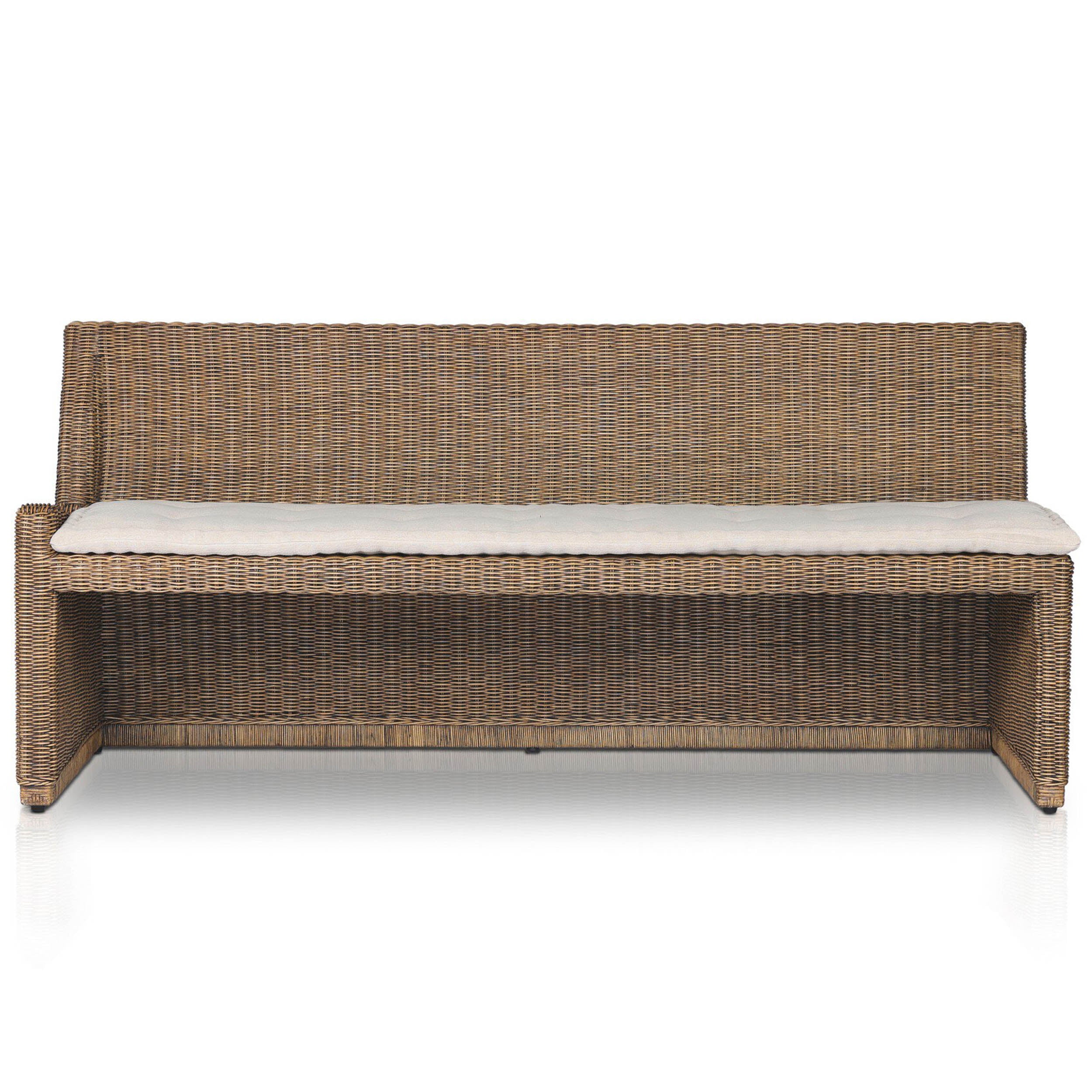 Build Your Own: Senna Woven Dining Banquette, Broadway Dune, Laf Dining Bench 72"