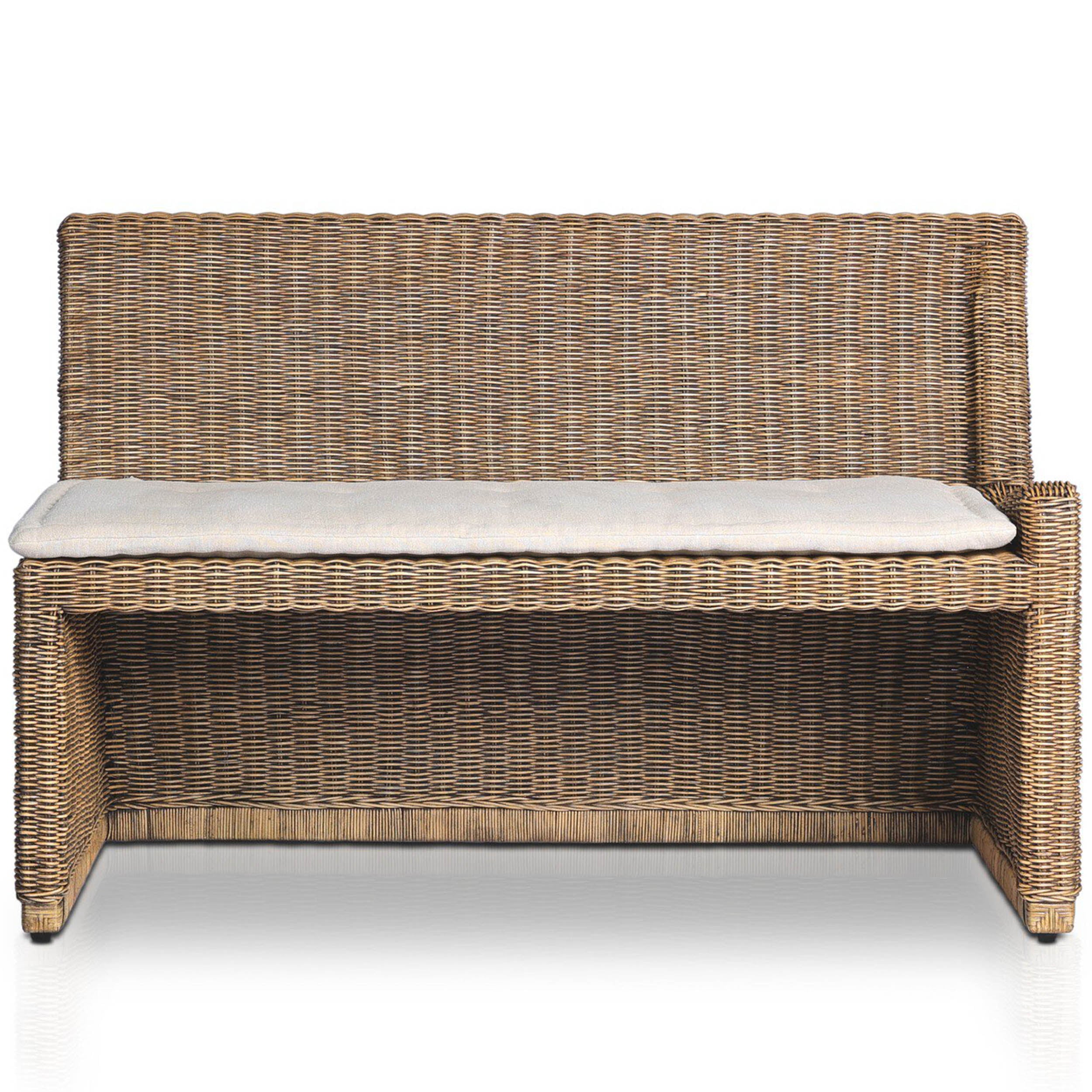 Build Your Own: Senna Woven Dining Banquette, Broadway Dune, Raf Dining Bench 49"