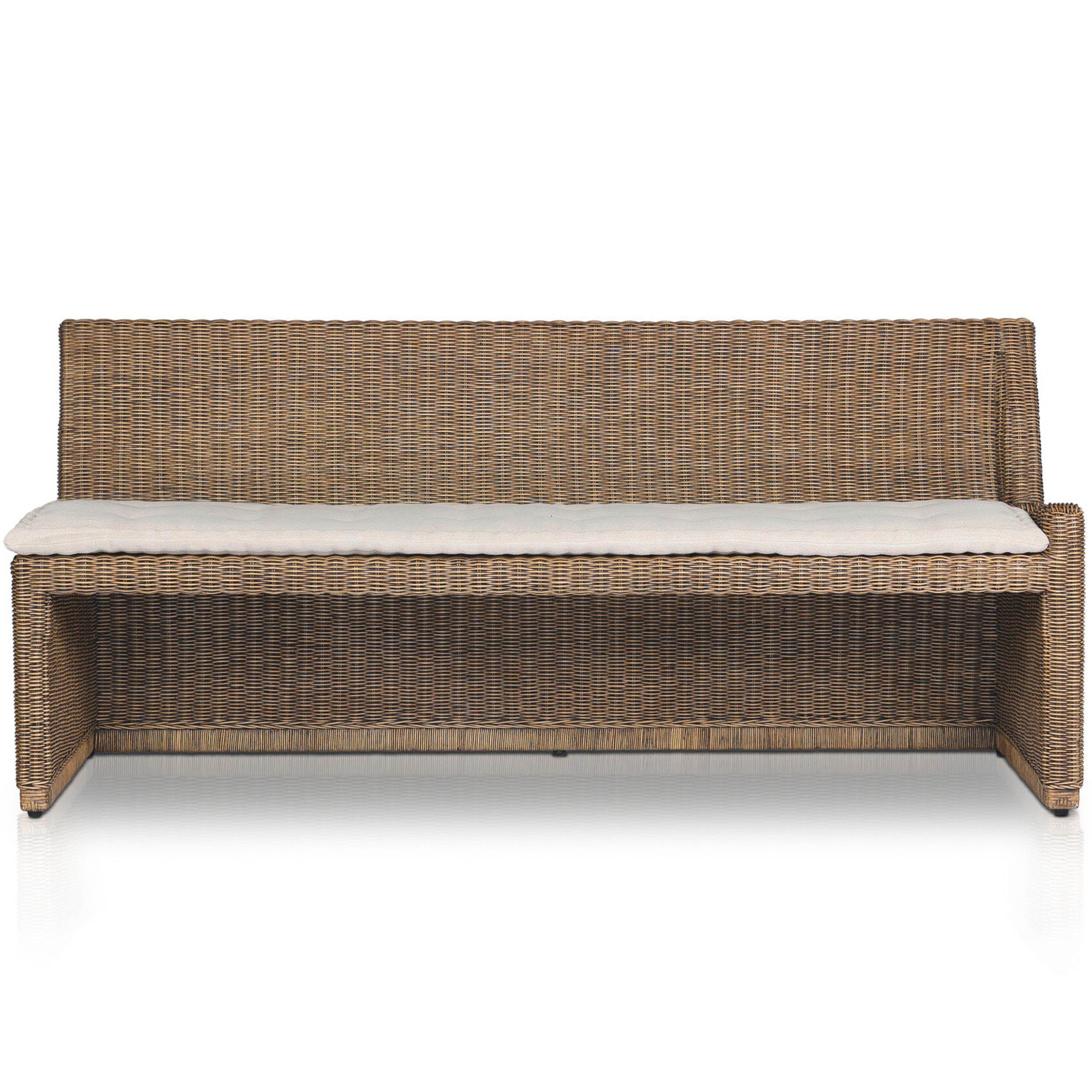 Build Your Own: Senna Woven Dining Banquette, Broadway Dune, Raf Dining Bench 72"
