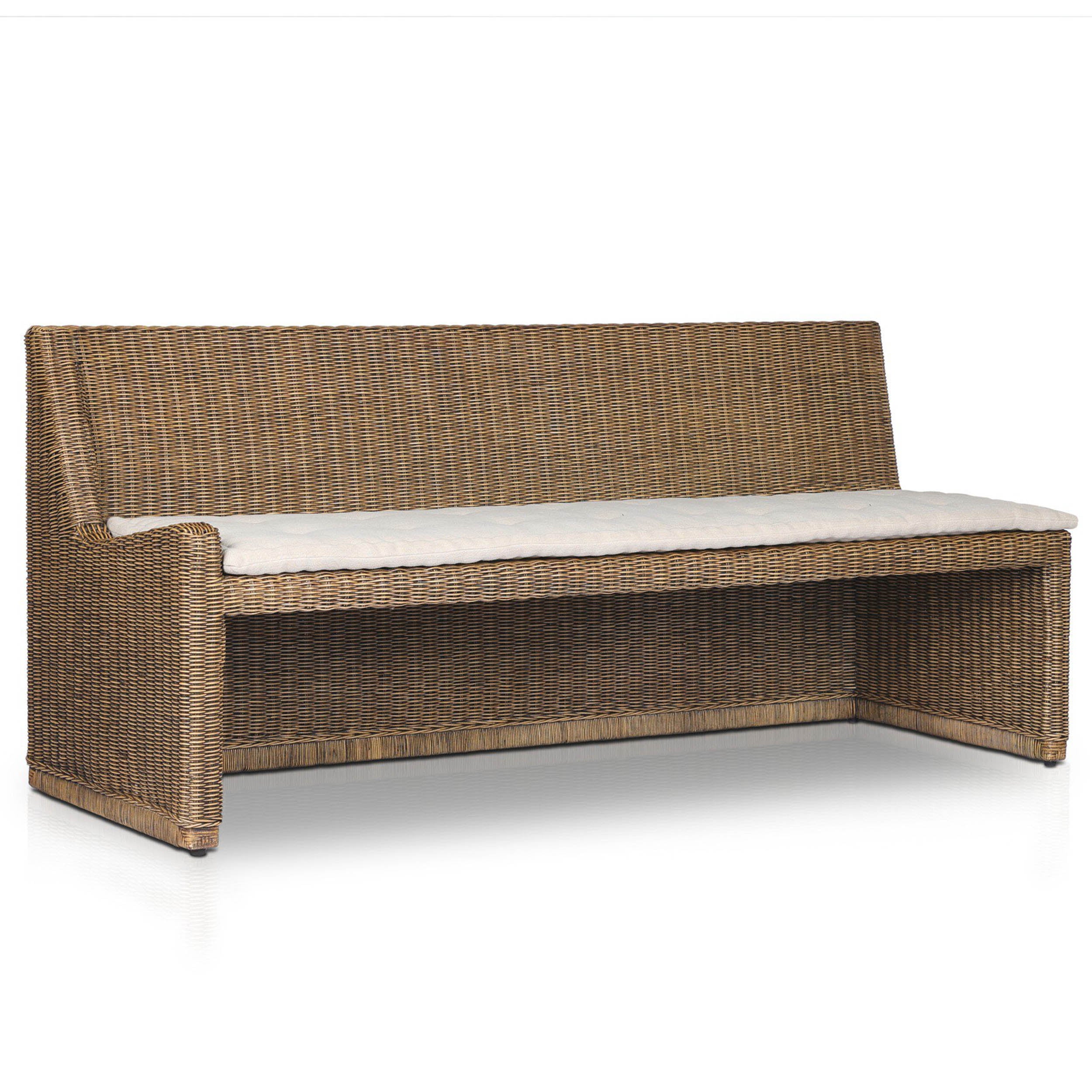 Build Your Own: Senna Woven Dining Banquette, Broadway Dune, Raf Dining Bench 72"