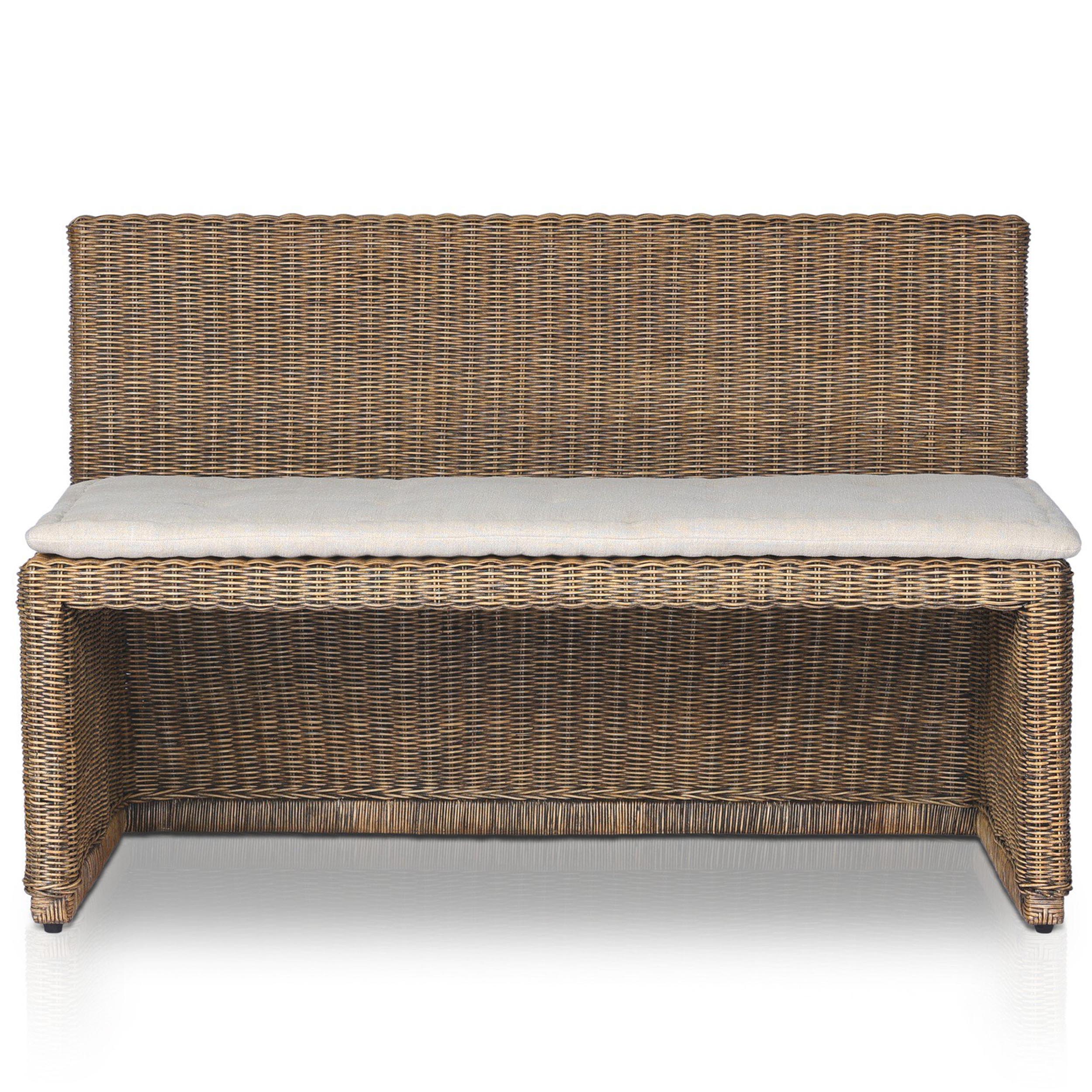 Build Your Own: Senna Woven Dining Banquette, Broadway Dune, Dining Bench - 49"