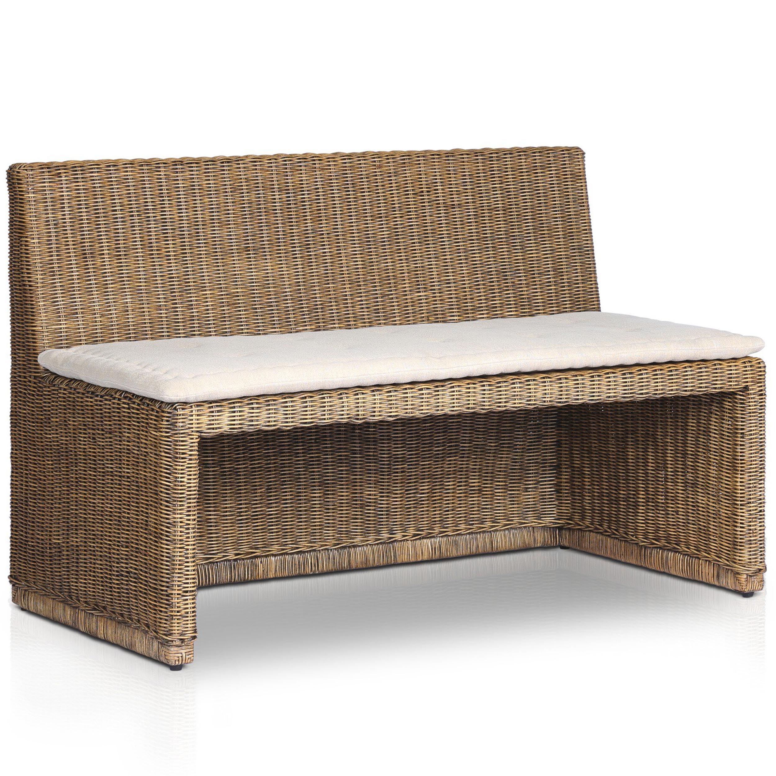 Build Your Own: Senna Woven Dining Banquette, Broadway Dune, Dining Bench - 49"