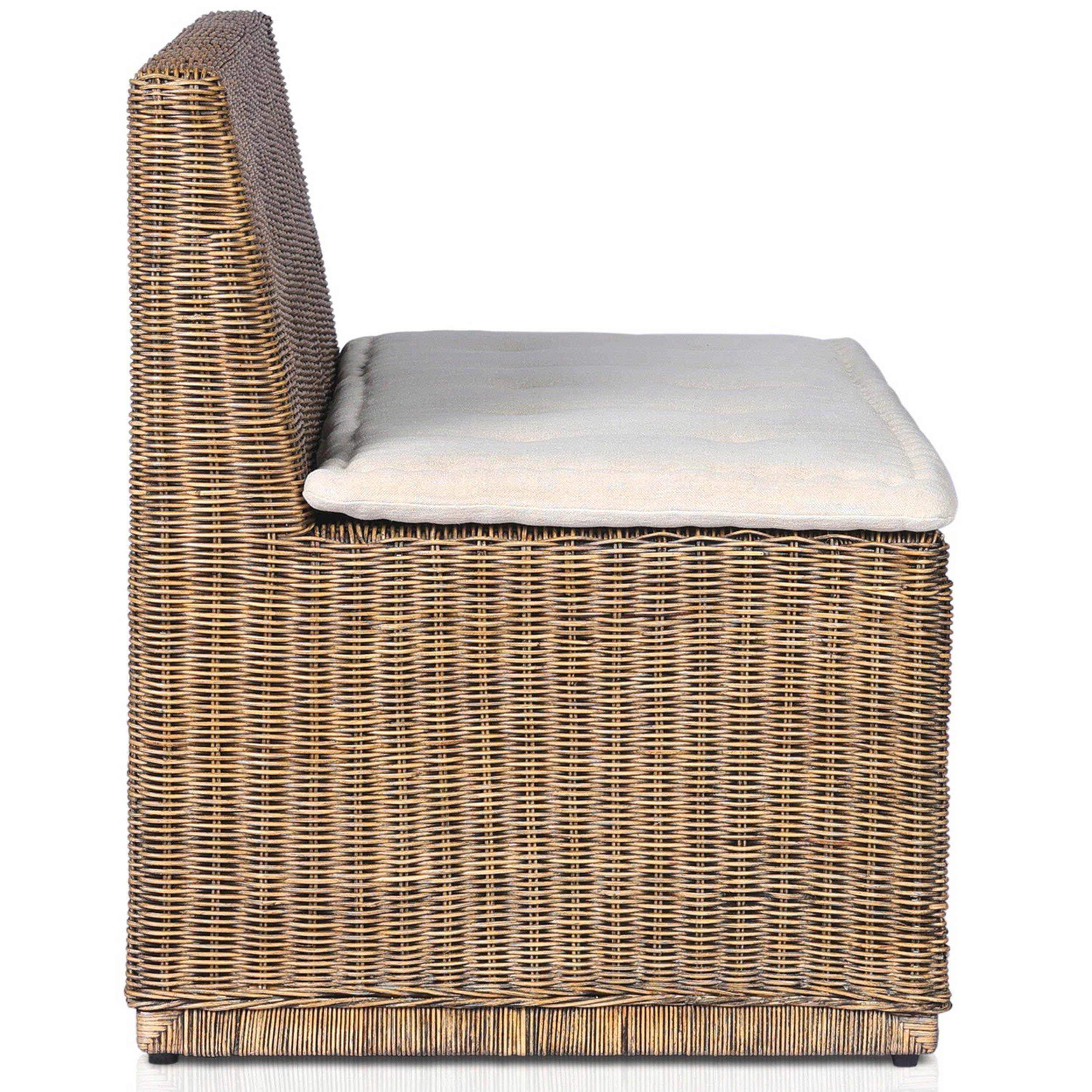 Build Your Own: Senna Woven Dining Banquette, Broadway Dune, Dining Bench - 49"