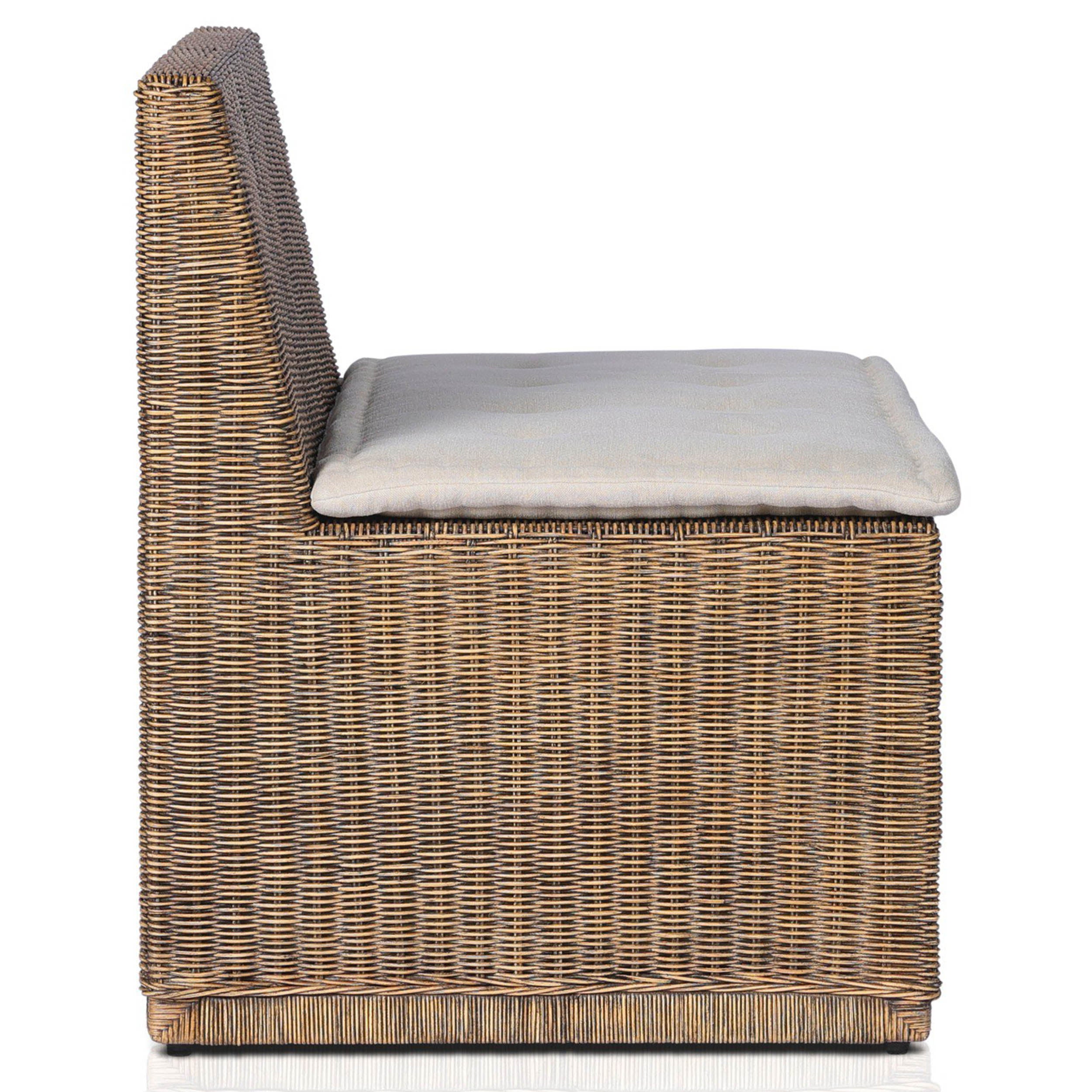 Build Your Own: Senna Woven Dining Banquette, Broadway Dune, Dining Chair and A Half