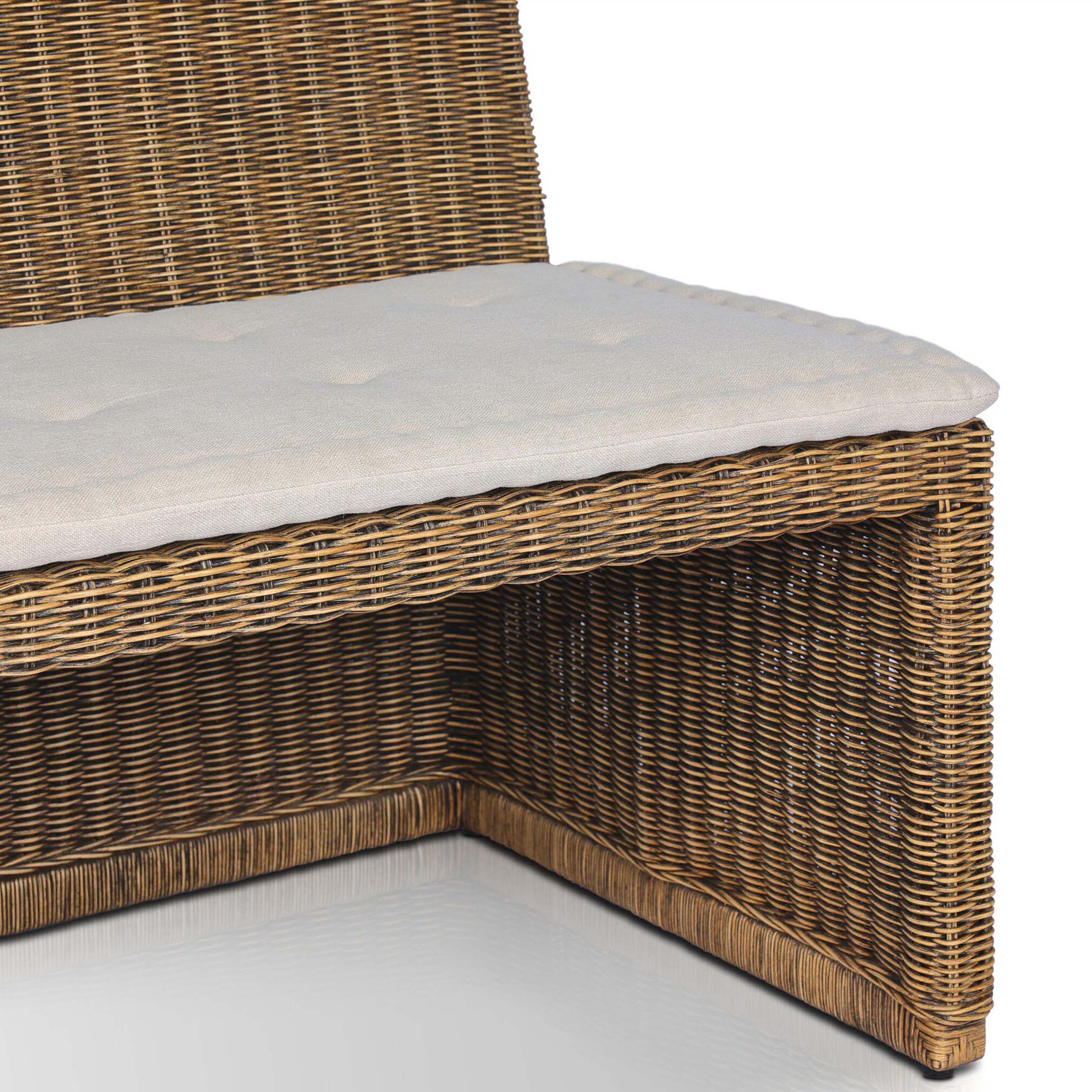 Build Your Own: Senna Woven Dining Banquette, Broadway Dune, Dining Chair and A Half