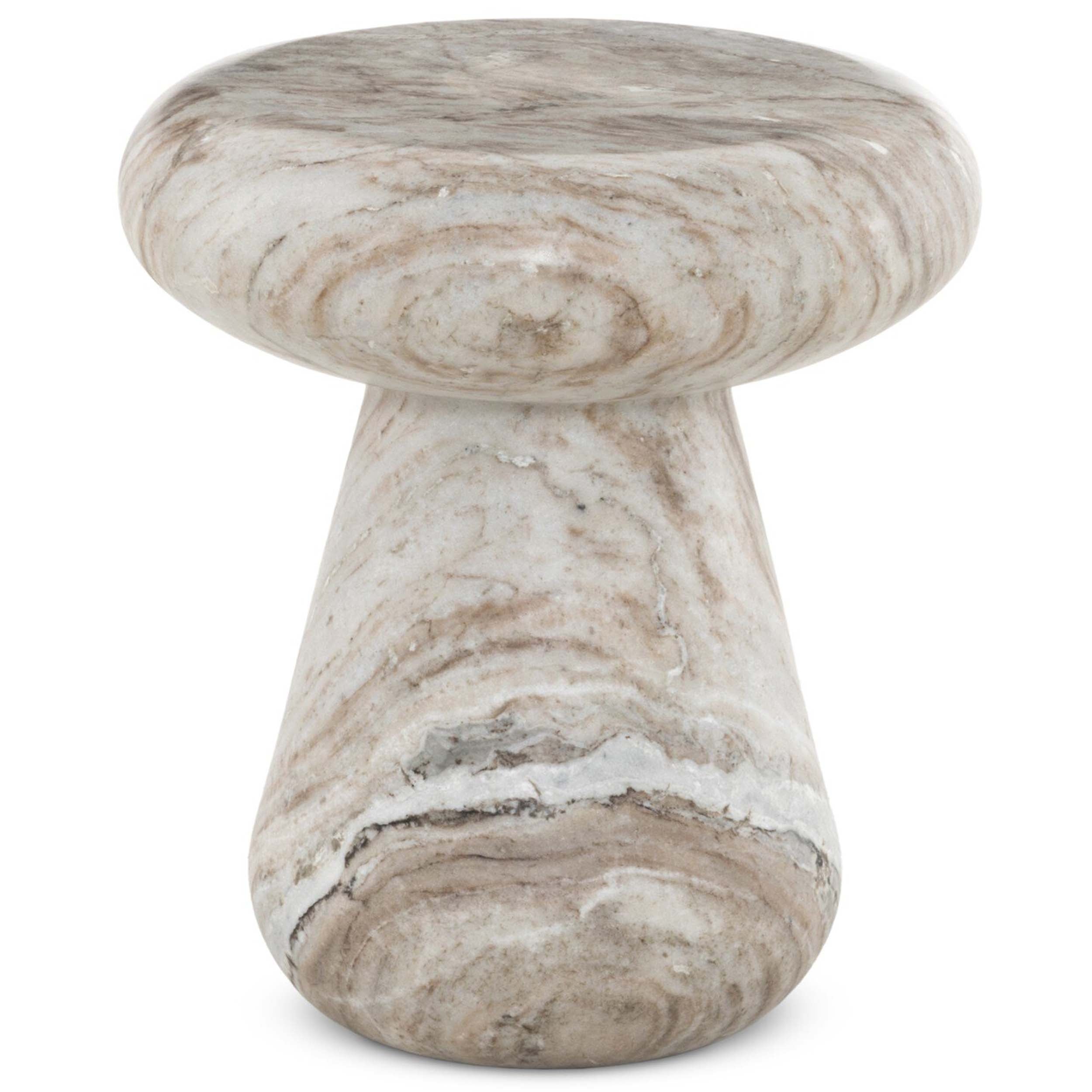 Pablo Outdoor End Table, Sawar Marble