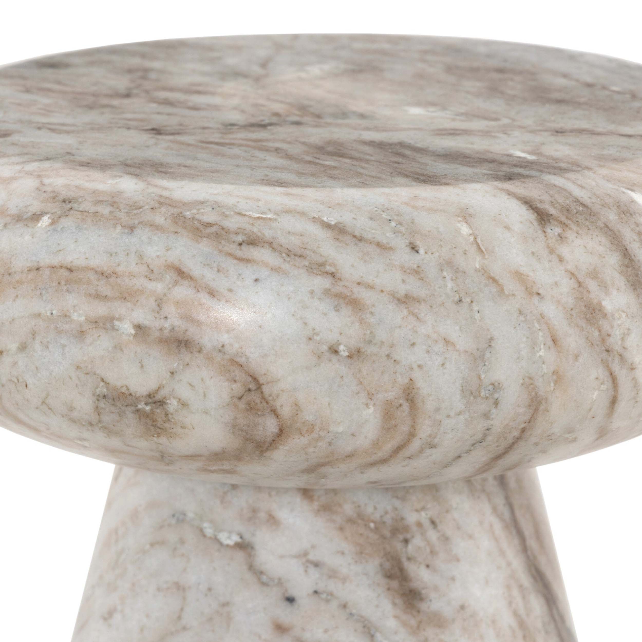Pablo Outdoor End Table, Sawar Marble