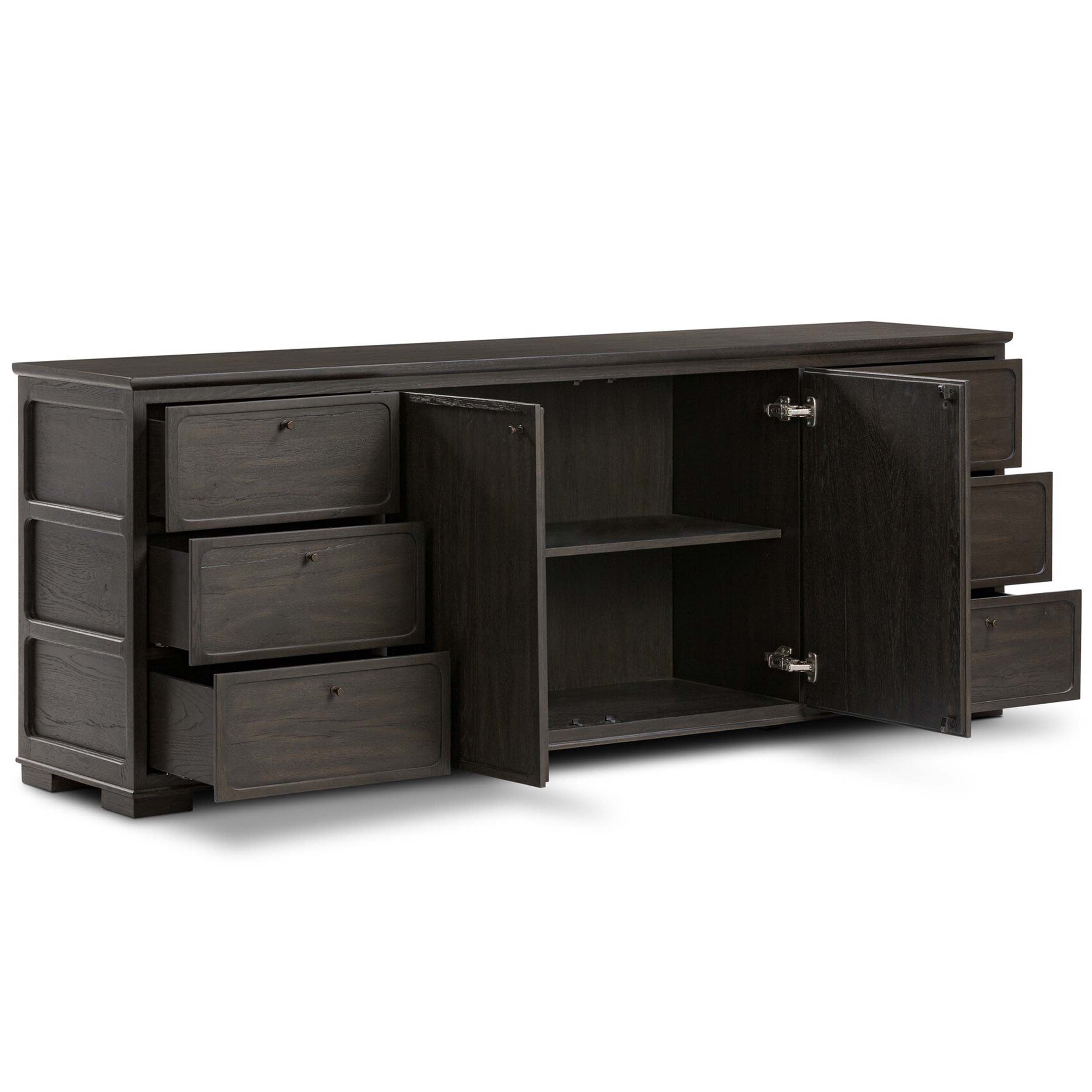 Leora Sideboard, Smoked Black Veneer