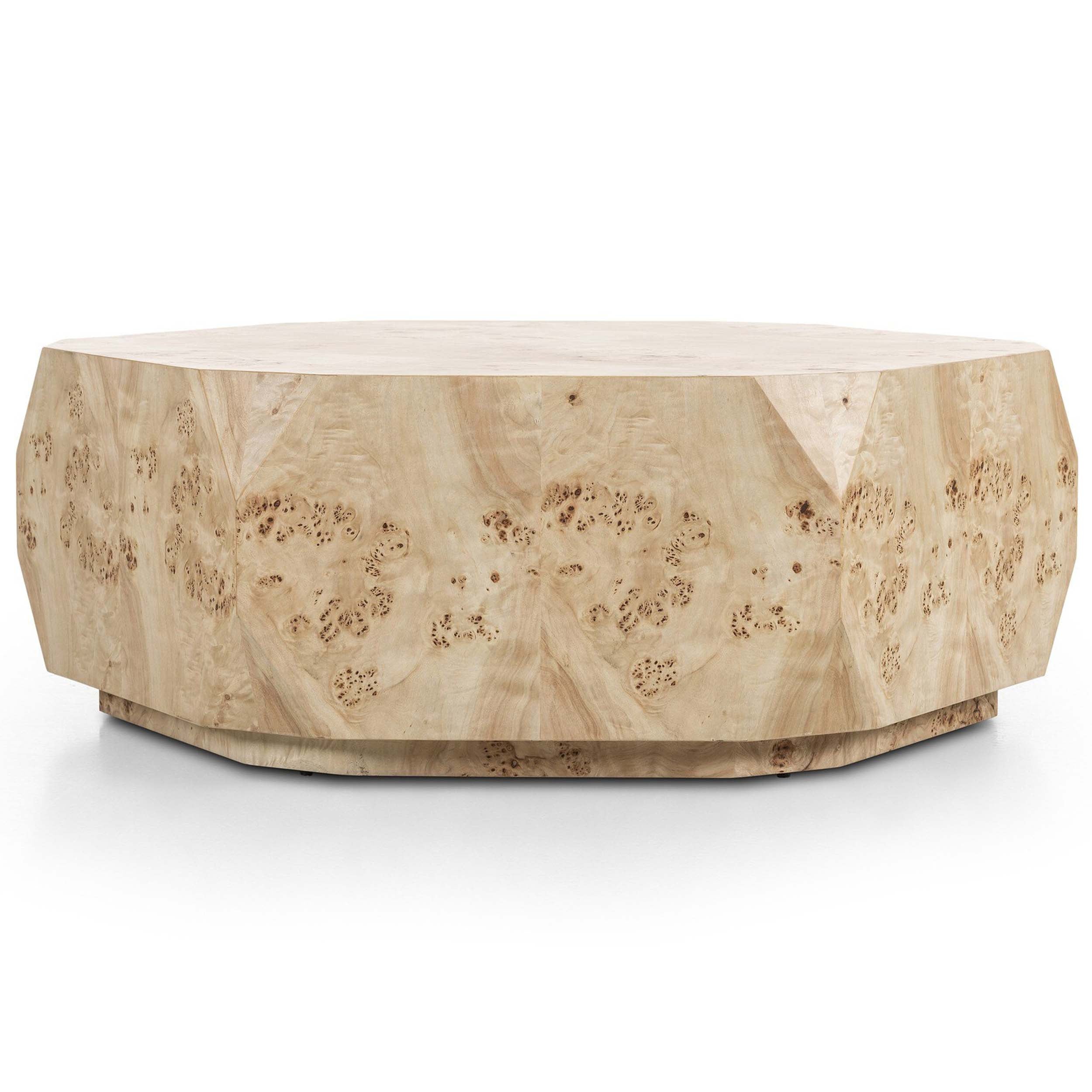 Elena Coffee Table, Light Burl