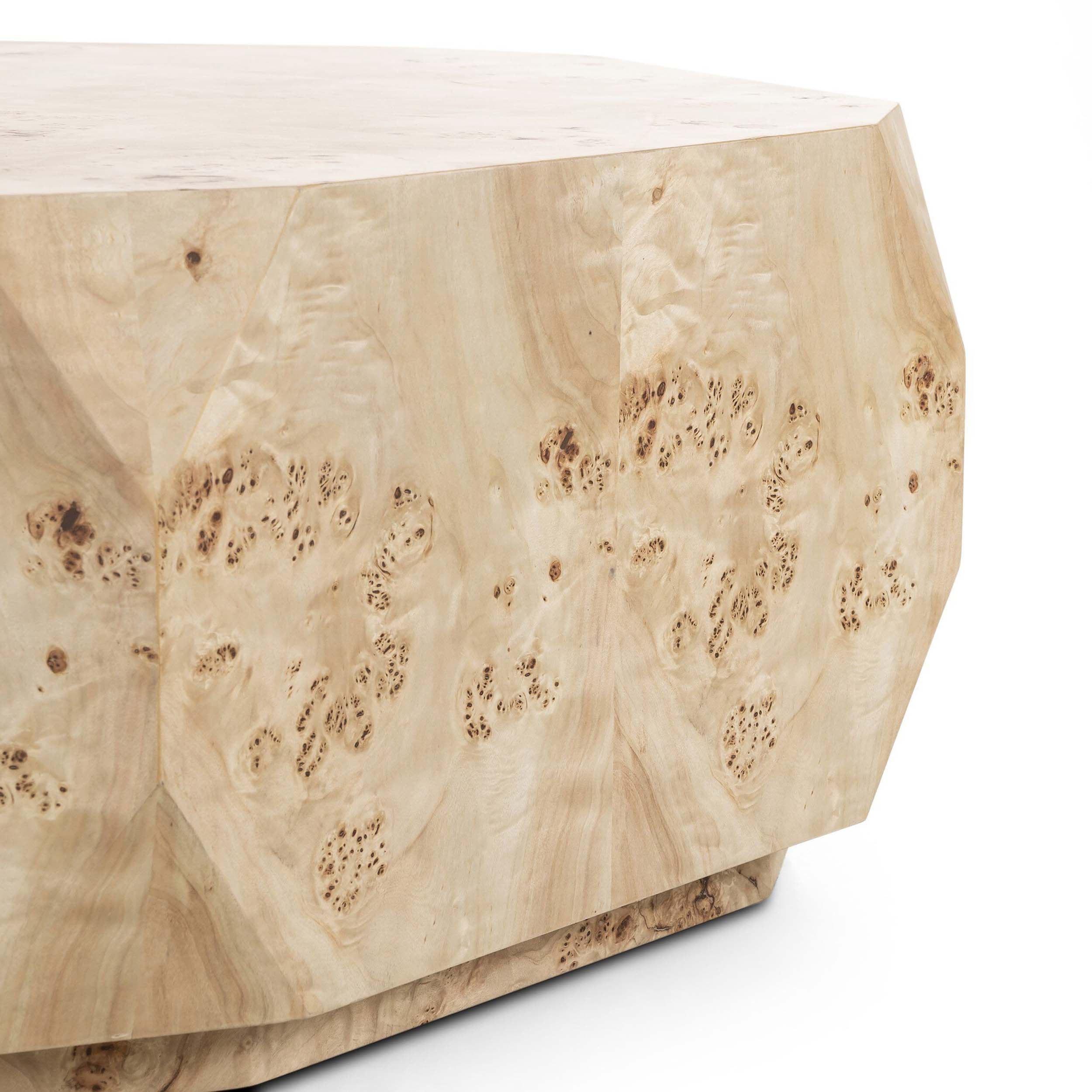 Elena Coffee Table, Light Burl