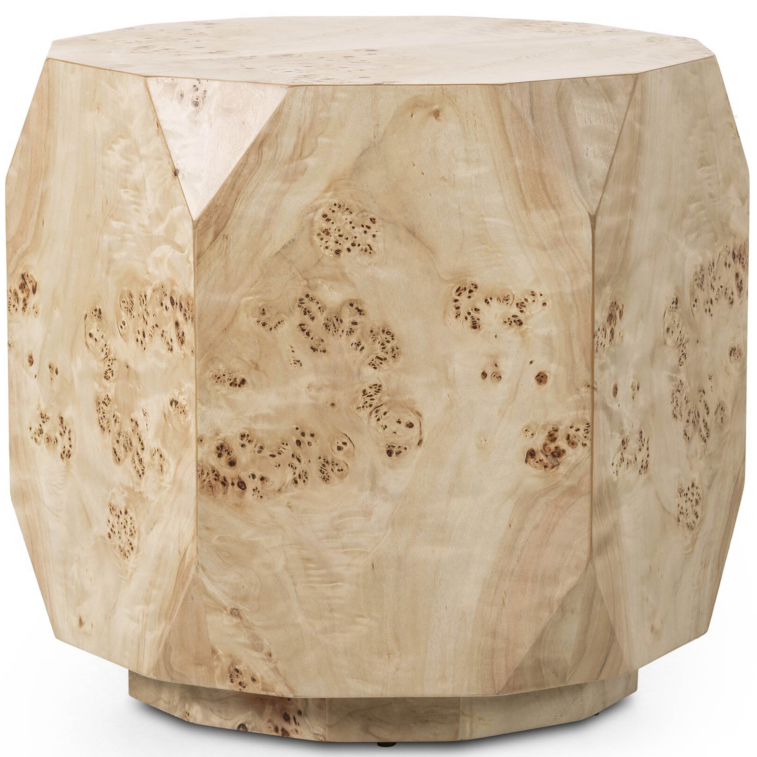 Elena End Table, Light Burl