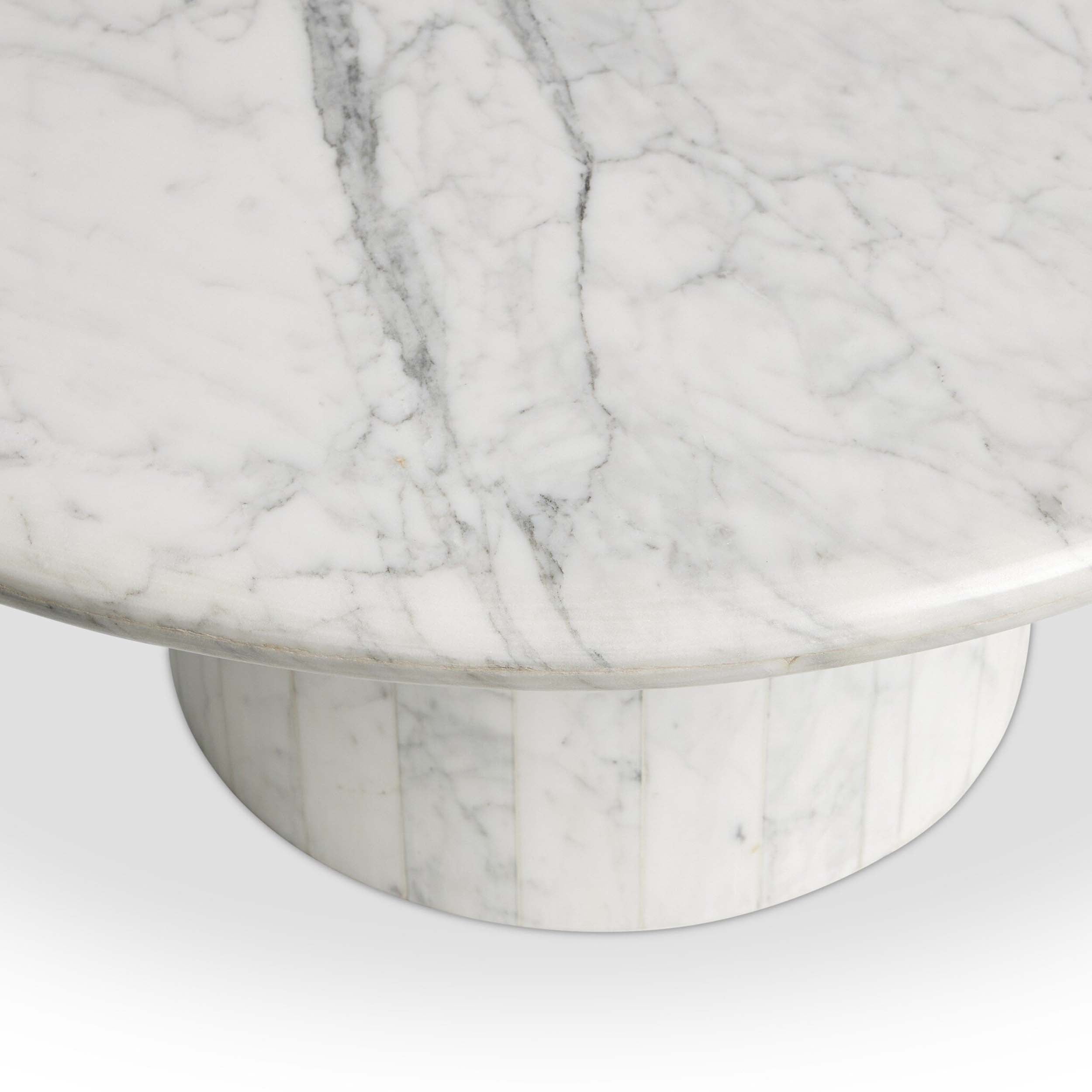 Stuart Nesting Coffee Table, White Calacatta Marble