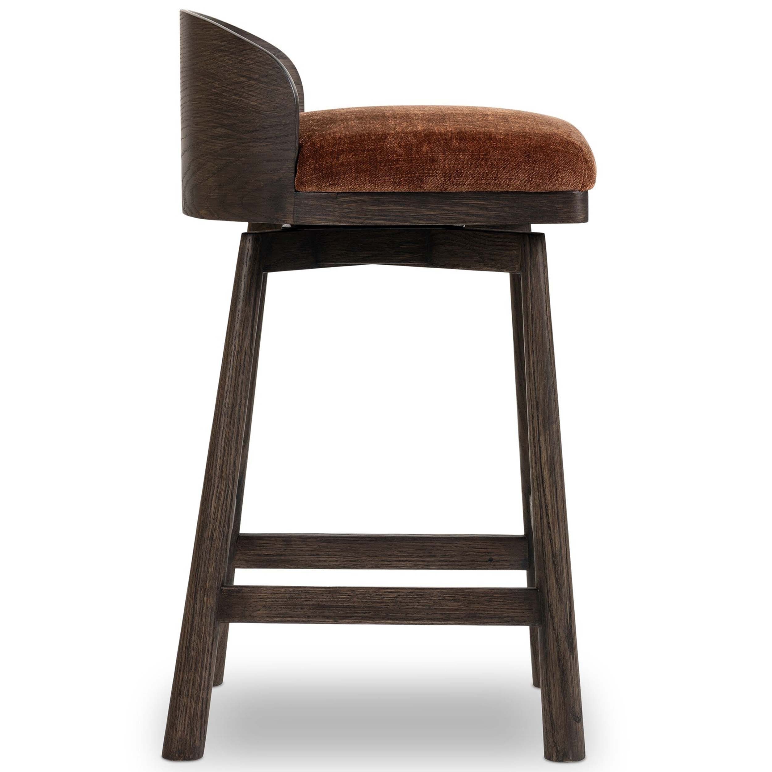 Cloris Swivel Bar + Counter Stool, Altair Sienna