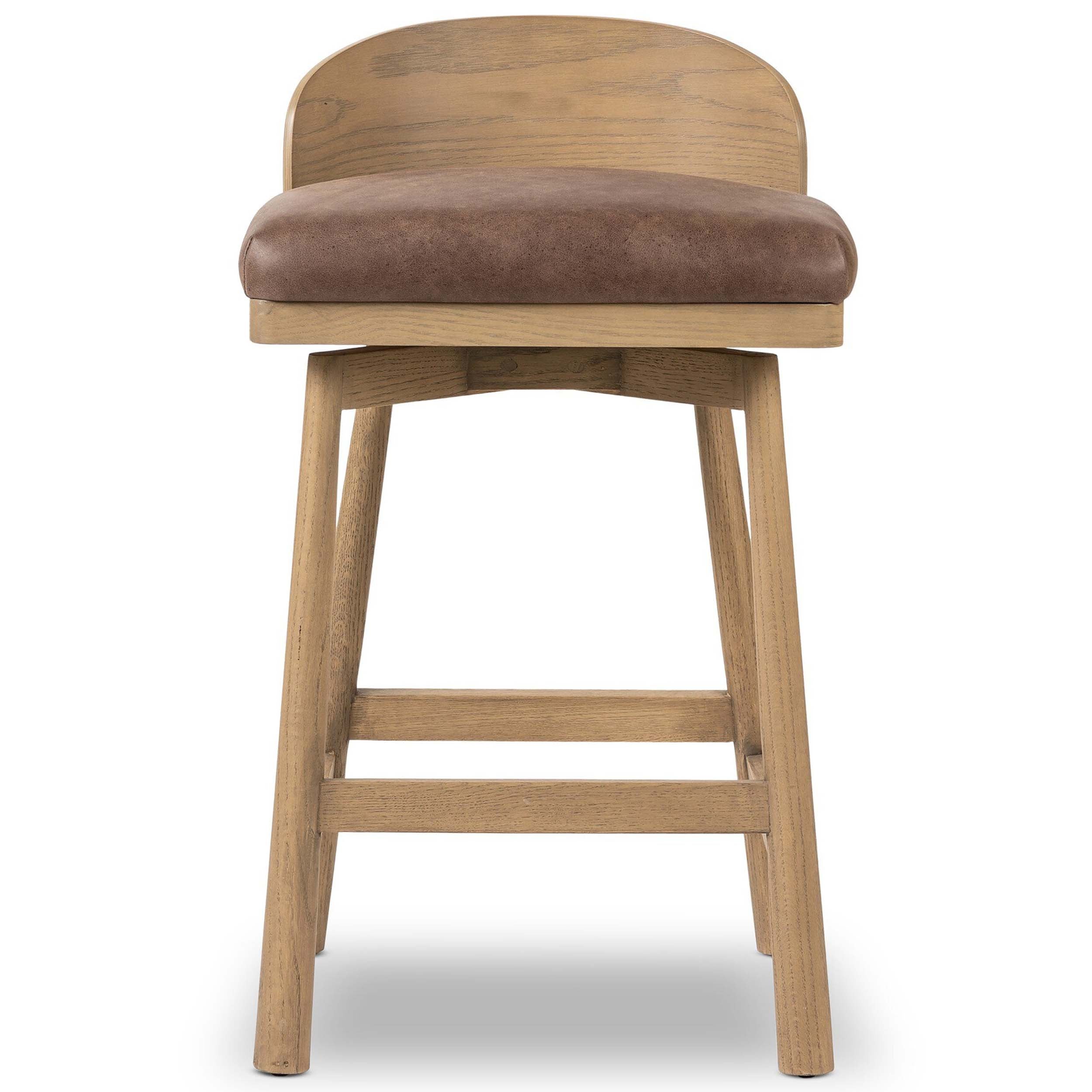 Cloris Swivel Bar + Counter Stool, Palermo Cigar