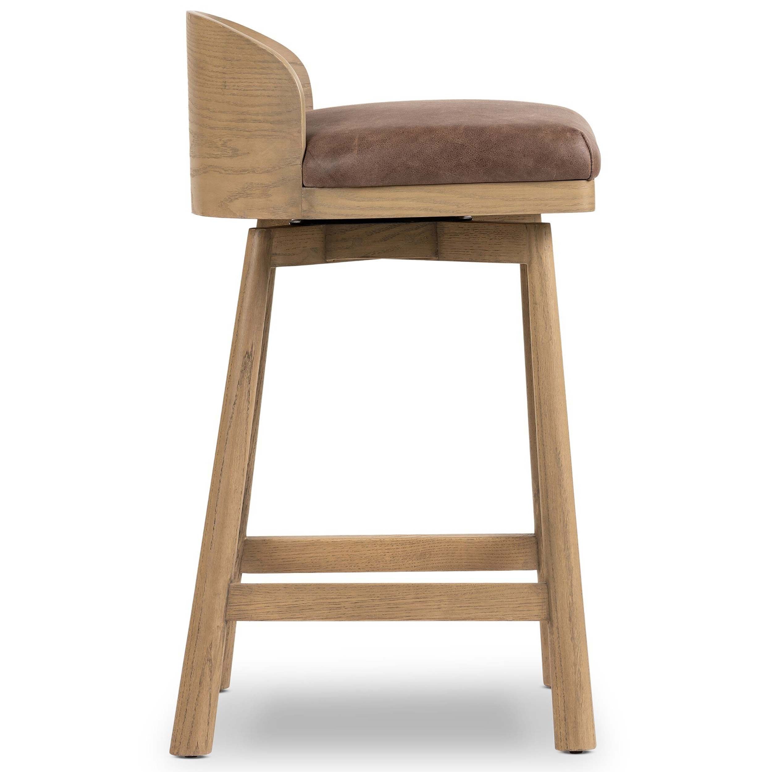 Cloris Swivel Bar + Counter Stool, Palermo Cigar