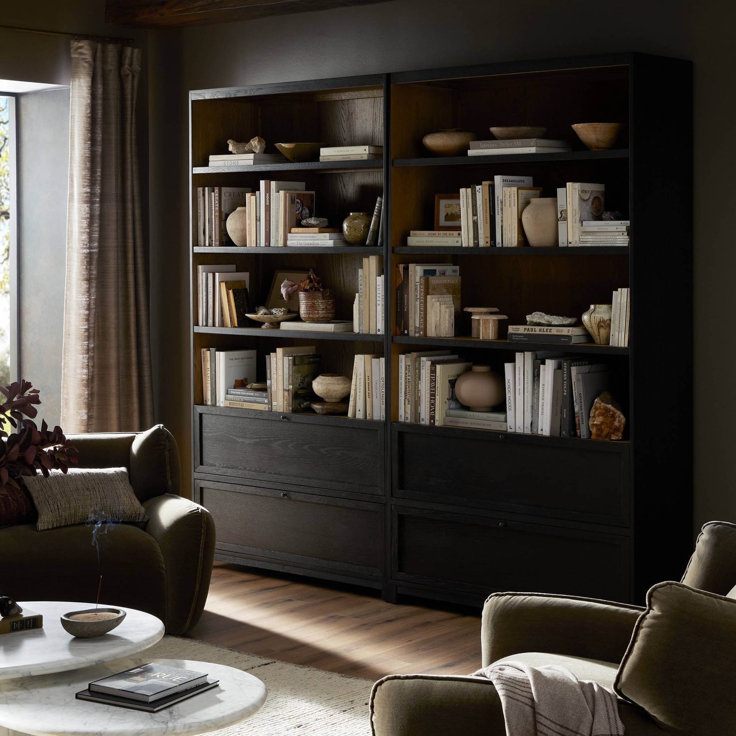Millie Bookcase, Drifted Matte Black
