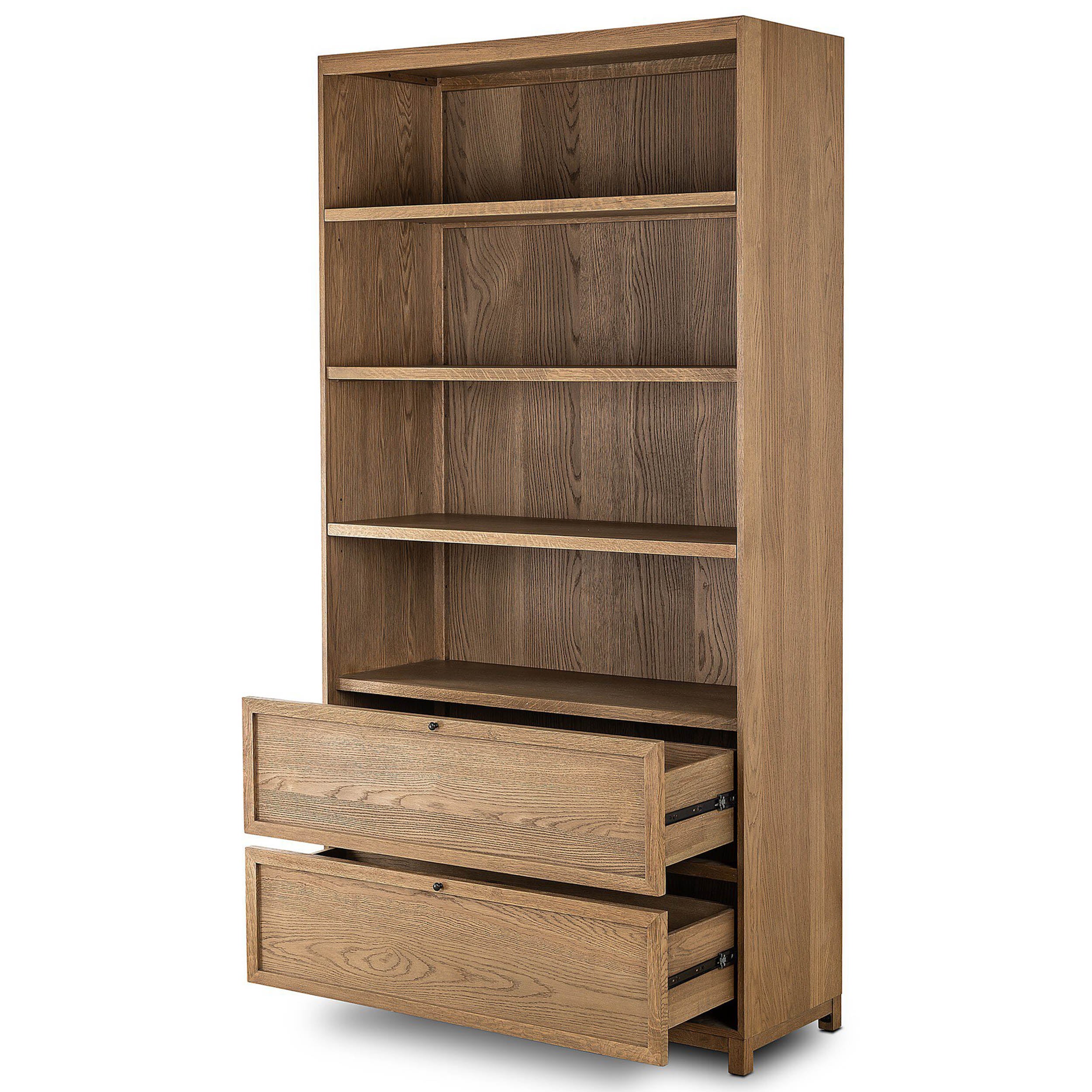 Millie Bookcase, Drifted Oak Solid