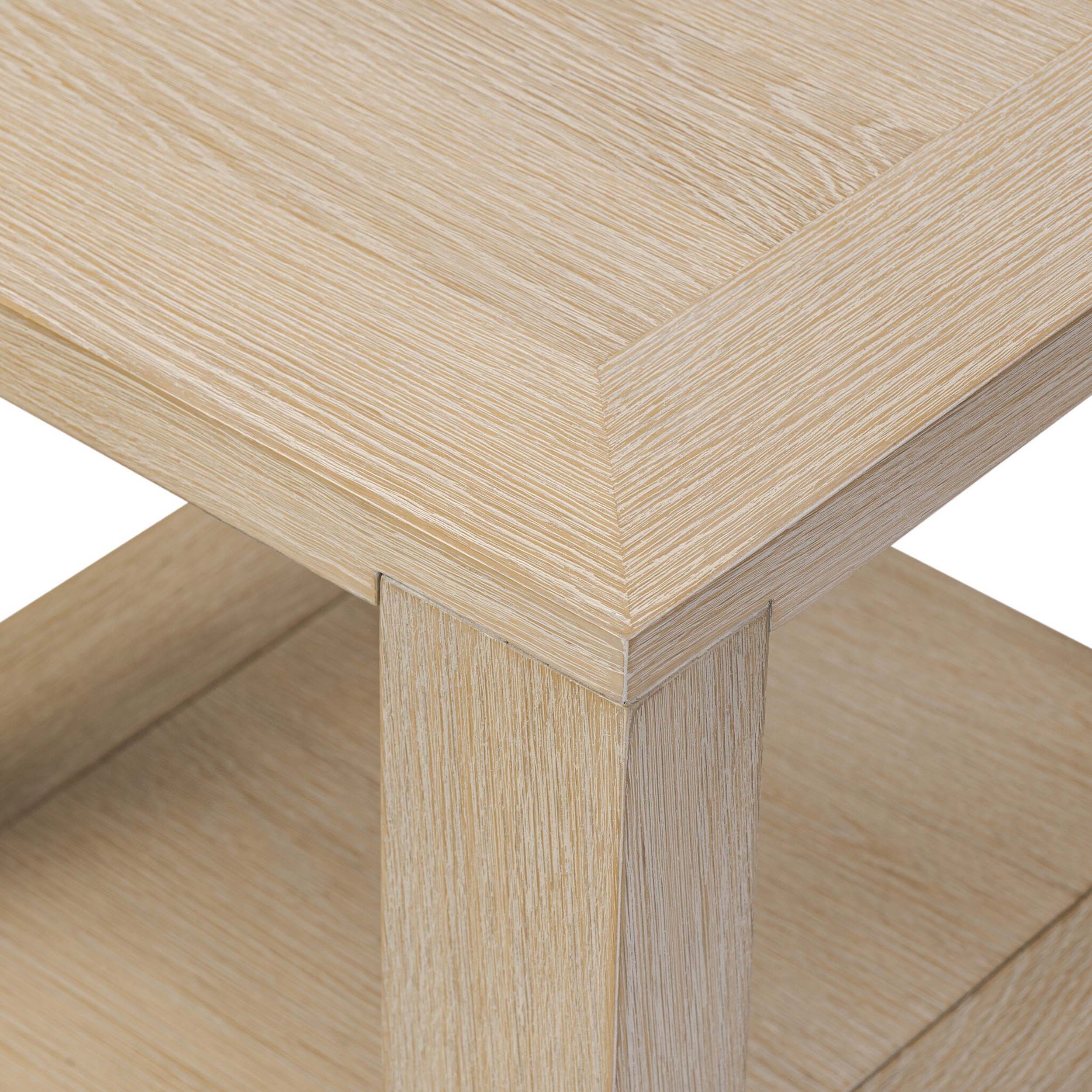 Thomas End Table, Bleached Oak Veneer