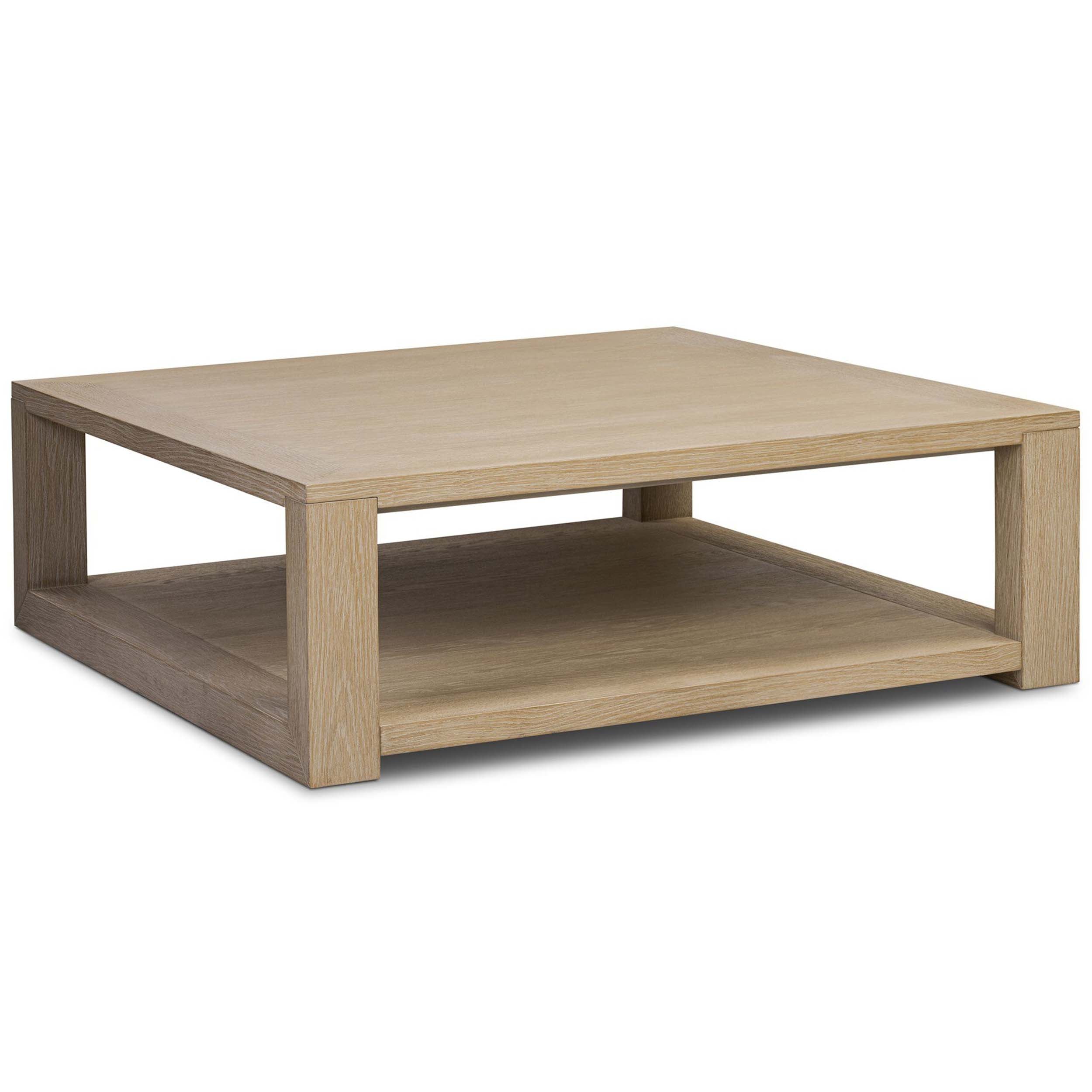 Thomas Square Coffee Table, Bleached Oak Veneer