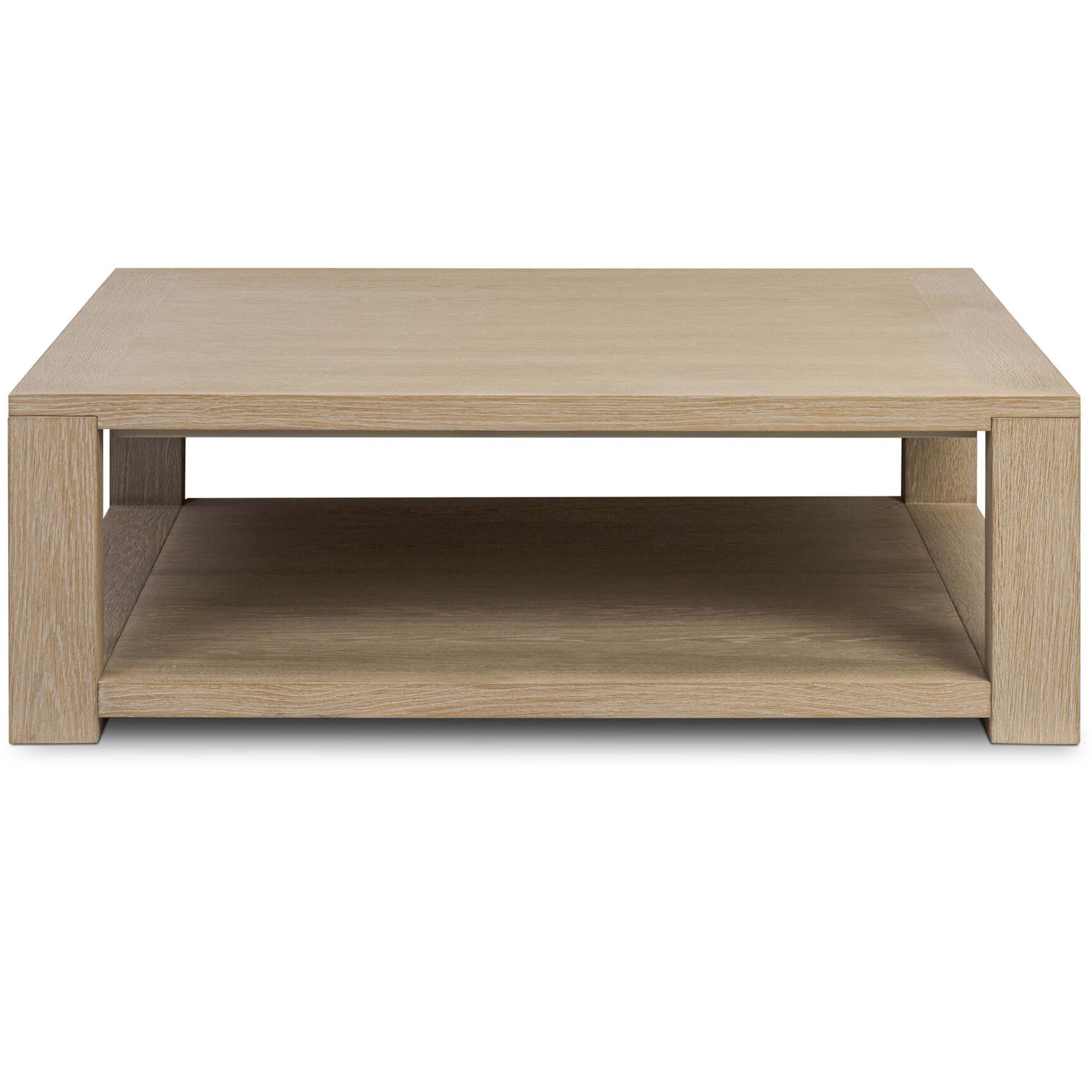 Thomas Square Coffee Table, Bleached Oak Veneer